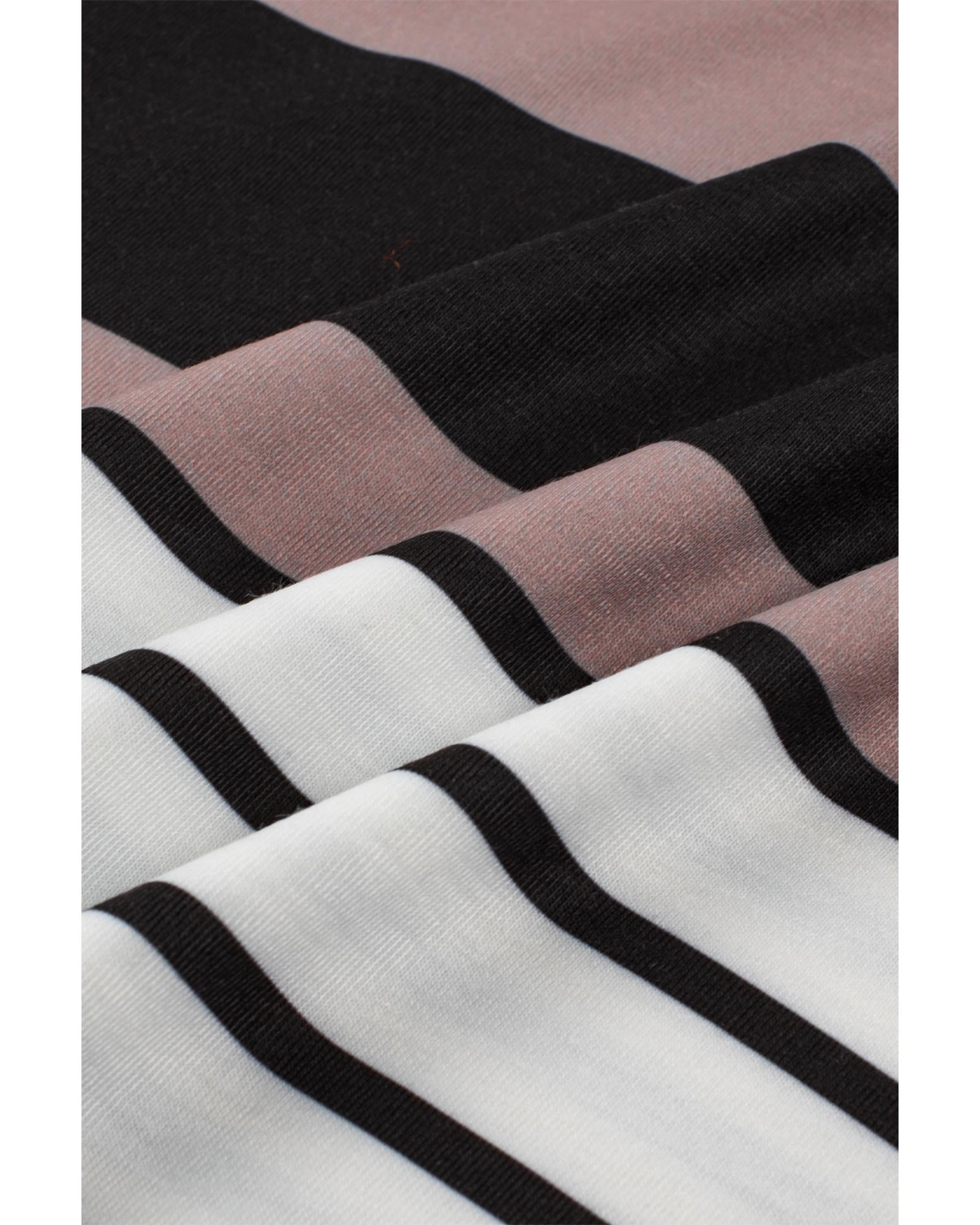 Multicolour Mixed Stripes Spaghetti Straps V Neck Maxi Dress - L