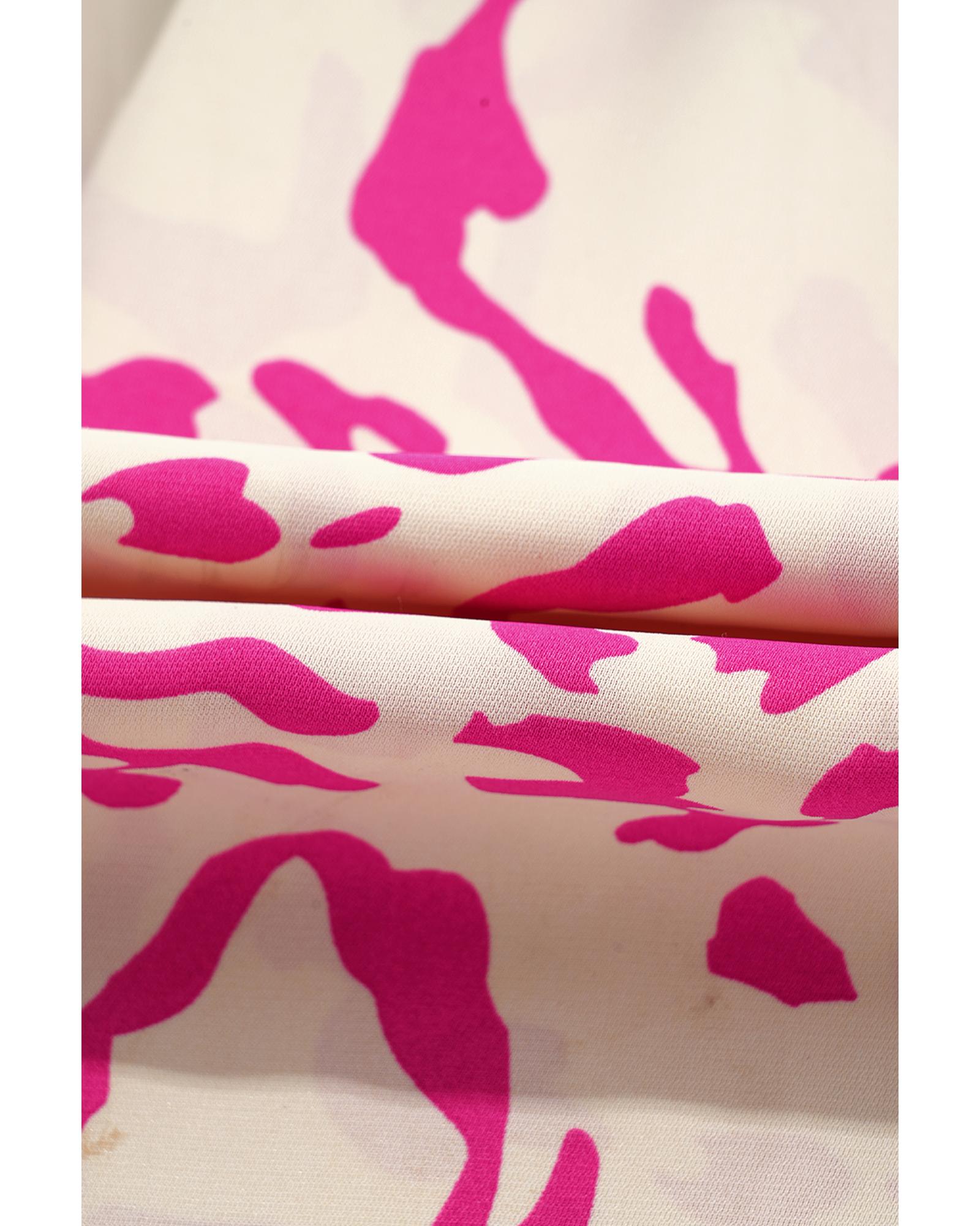 Pink Leopard Print Loose Fit Babydoll Mini Dress - XL