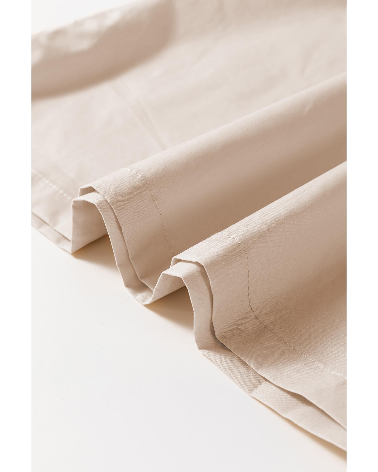 Beige Scoop Neck Ribbed Bodice Pleated Sleeveless Long Dress - M