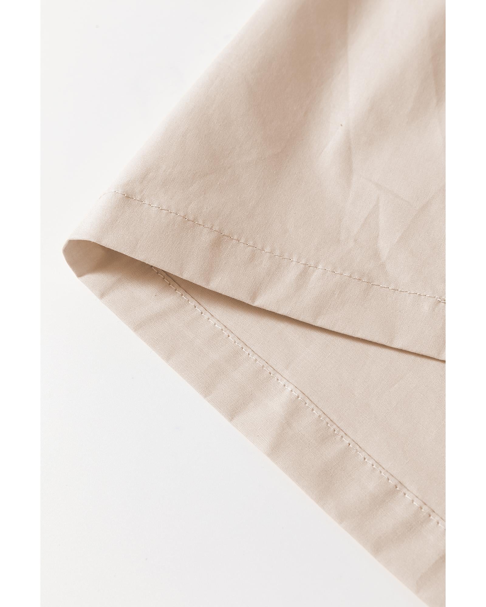 Beige Scoop Neck Ribbed Bodice Pleated Sleeveless Long Dress - M