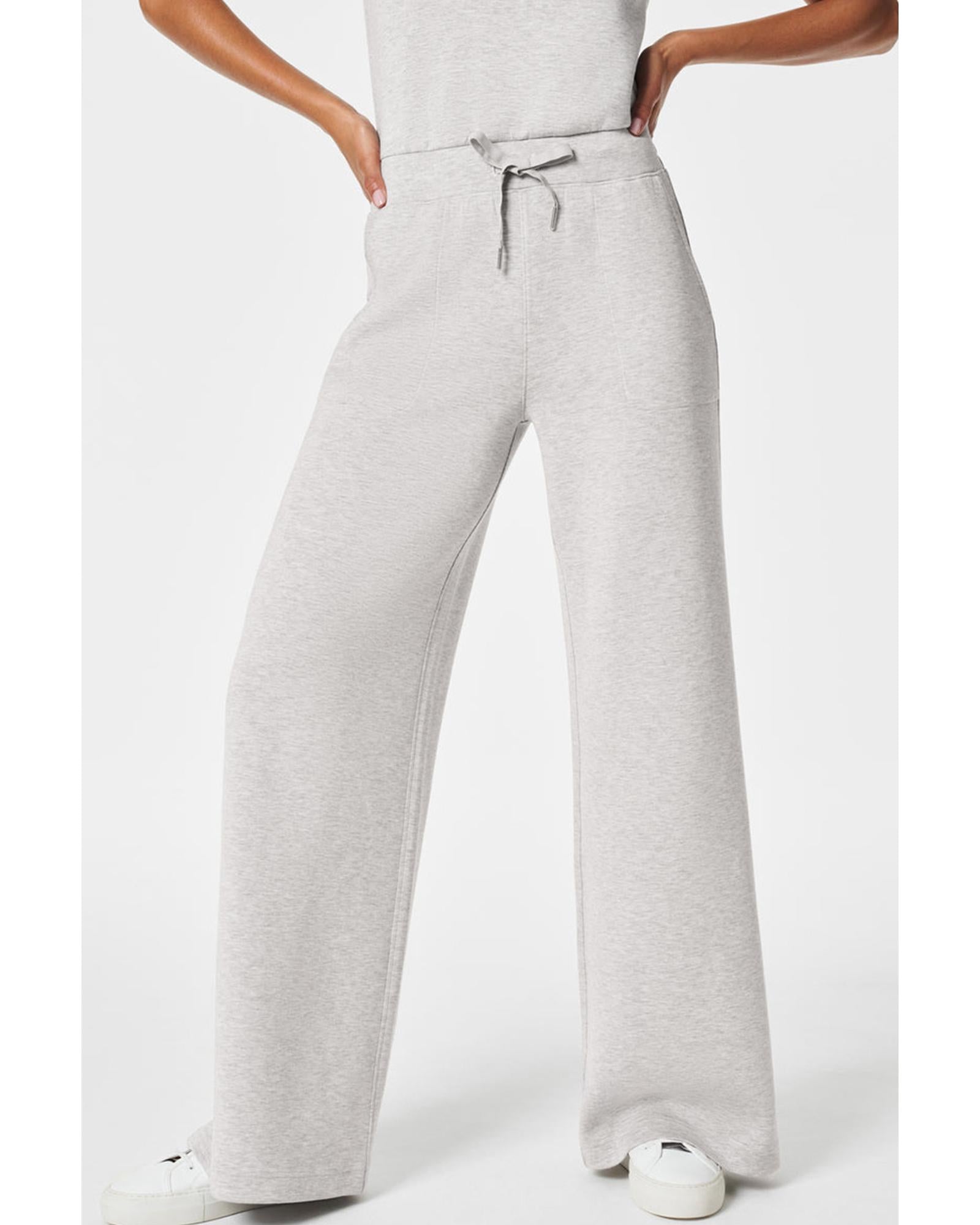 Light Grey Solid Color Crew Neck Drawstring High Waist Sleeveless Jumpsuit - S