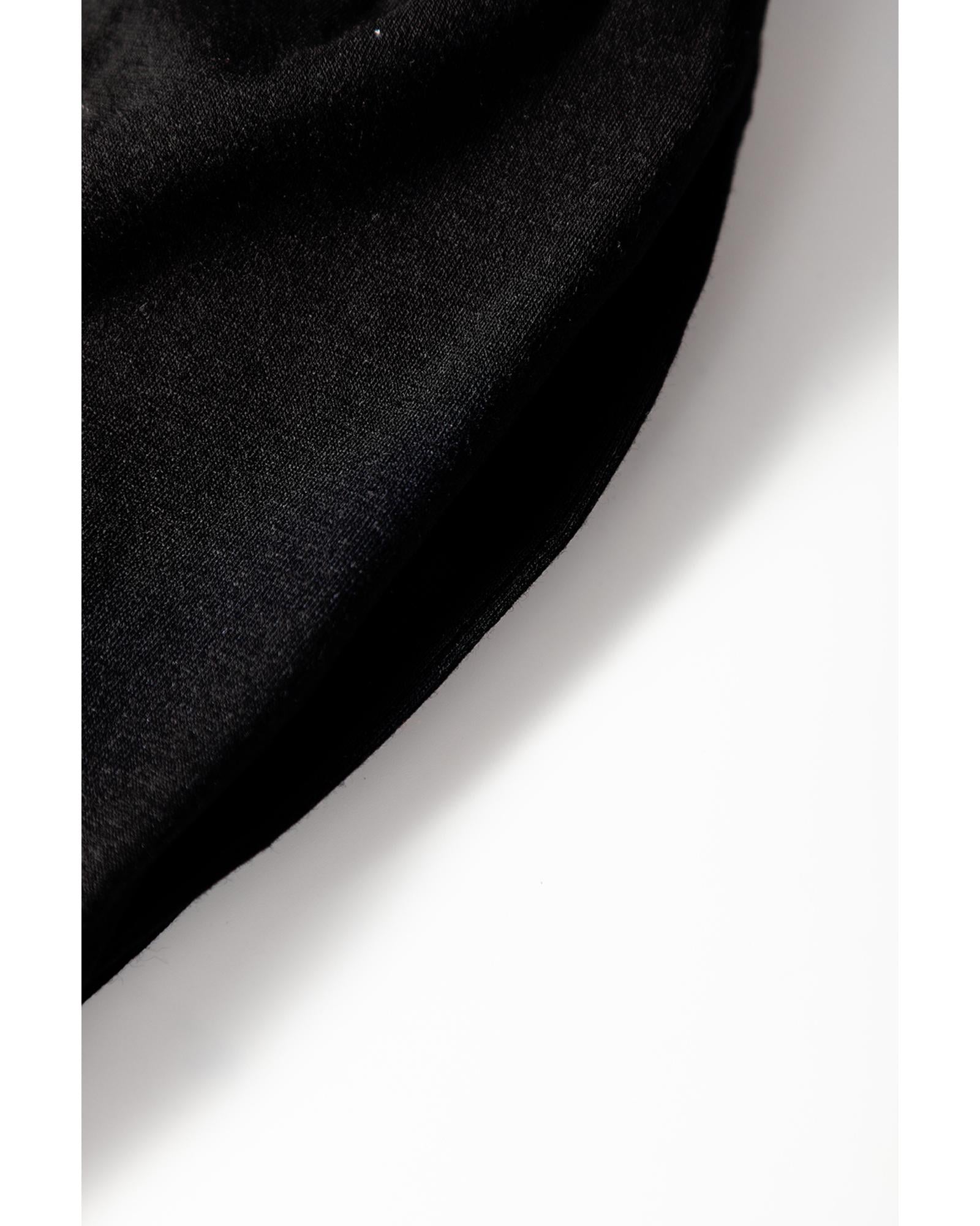 Black Peekaboo Wide Leg Square Neck Sleeveless Jumpsuit - M