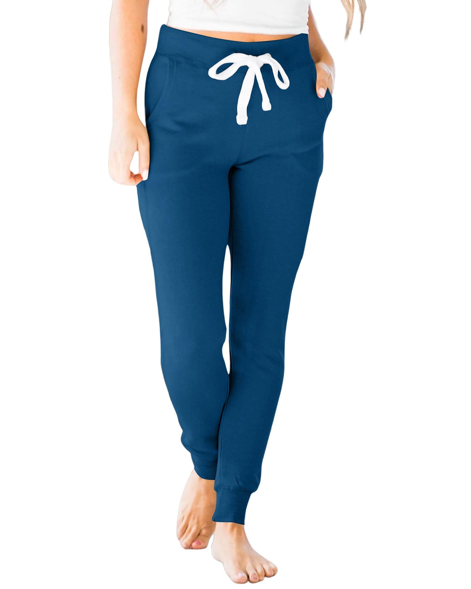 Drawstring Waist Pocketed Joggers - M
