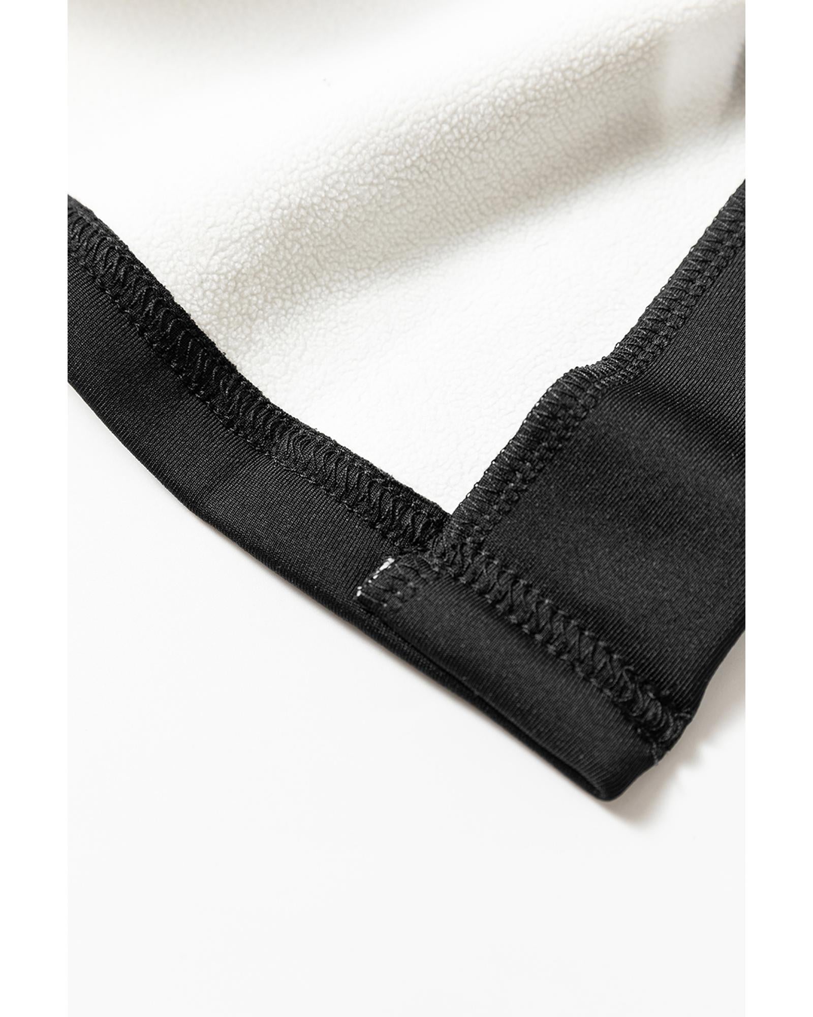 Black Thermal Lined Split Flare Leg Pants - L