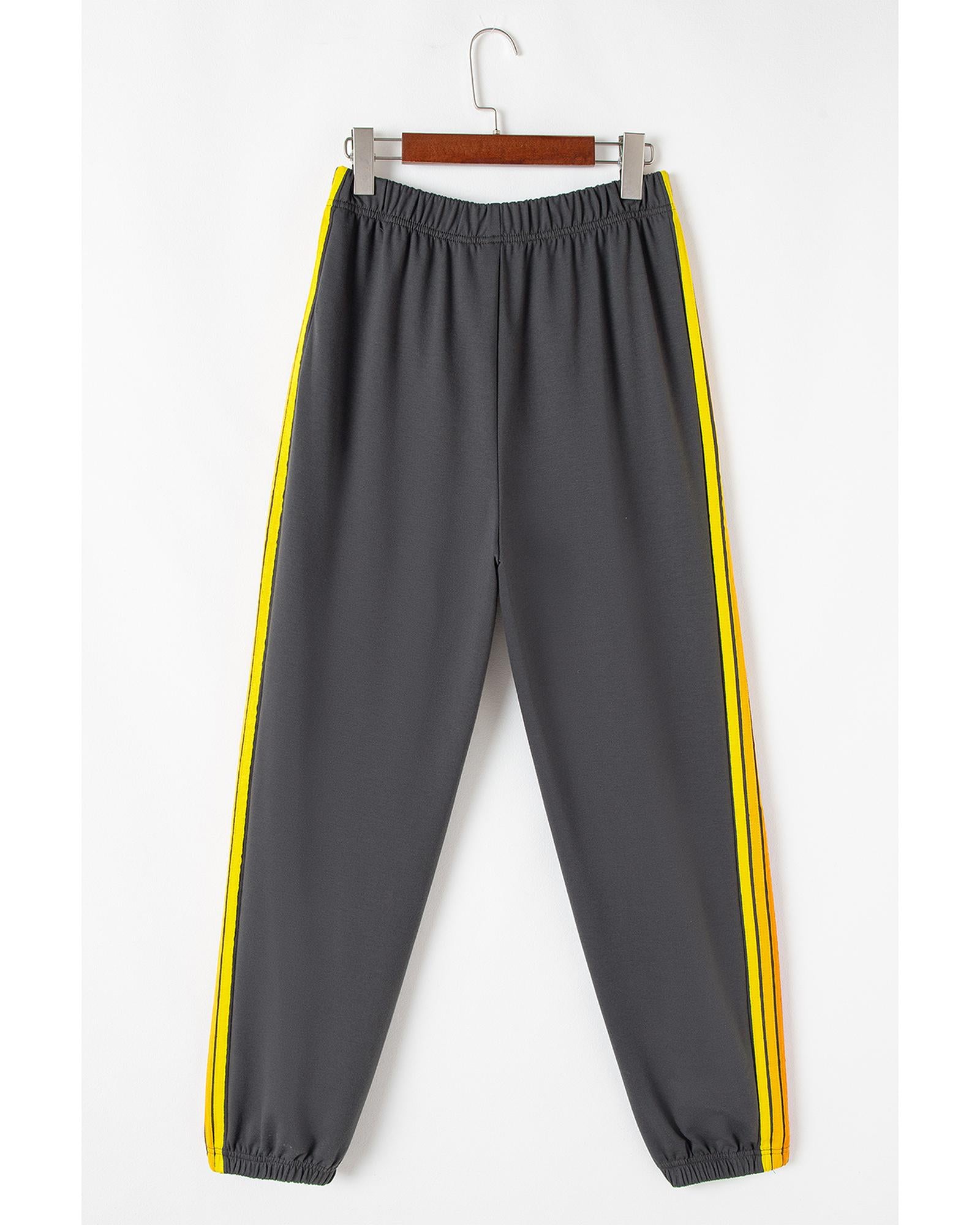 Dark Grey Counting Rainbows High Waist Sweatpants - XL