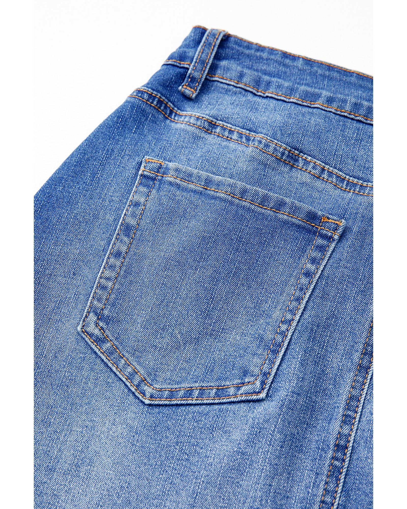 Ashleigh Blue Wrapped Crossed Waist Denim Mini Skirt - XL