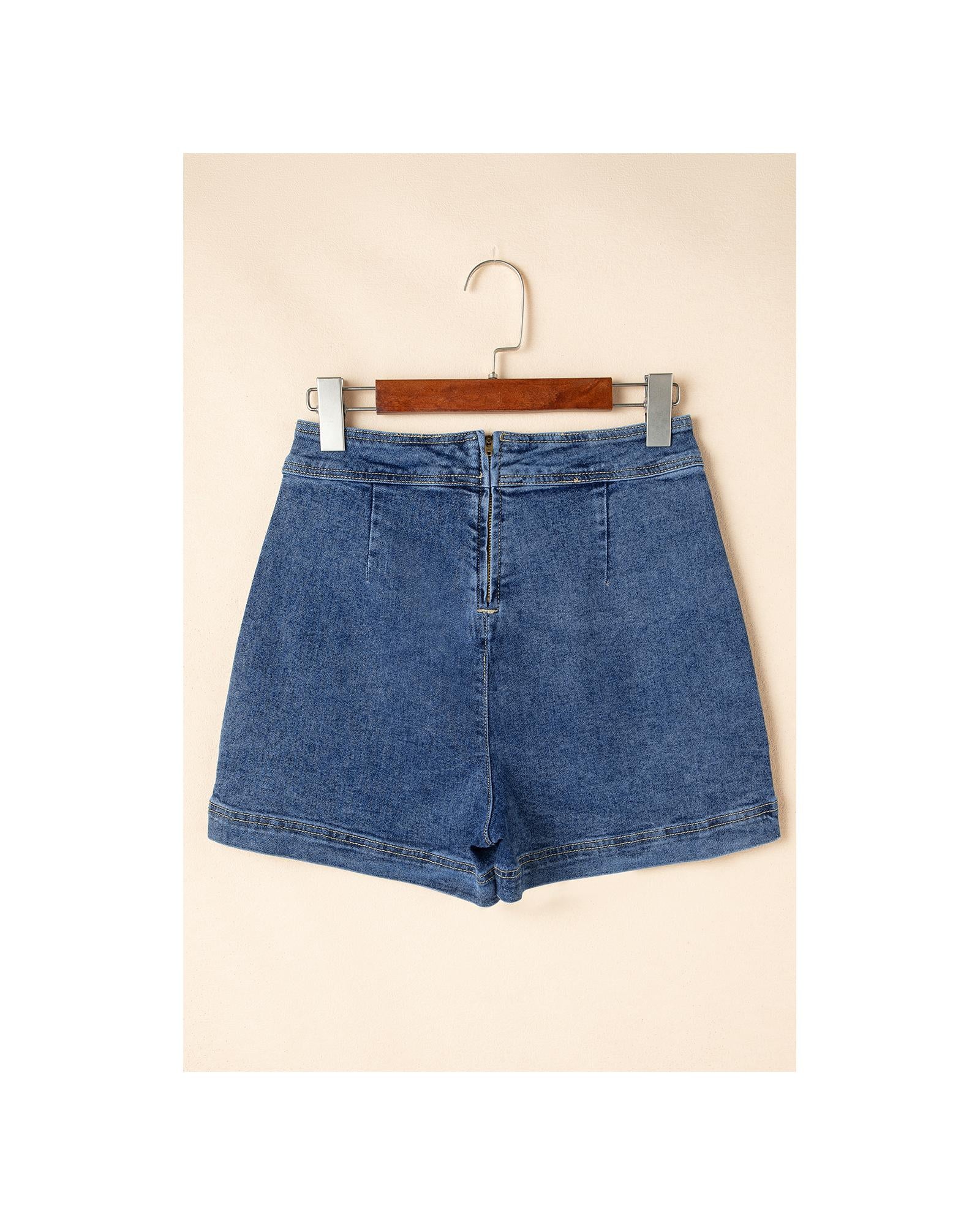 Ashleigh Blue Faux Wrapped Mini Denim Skort - 12 US