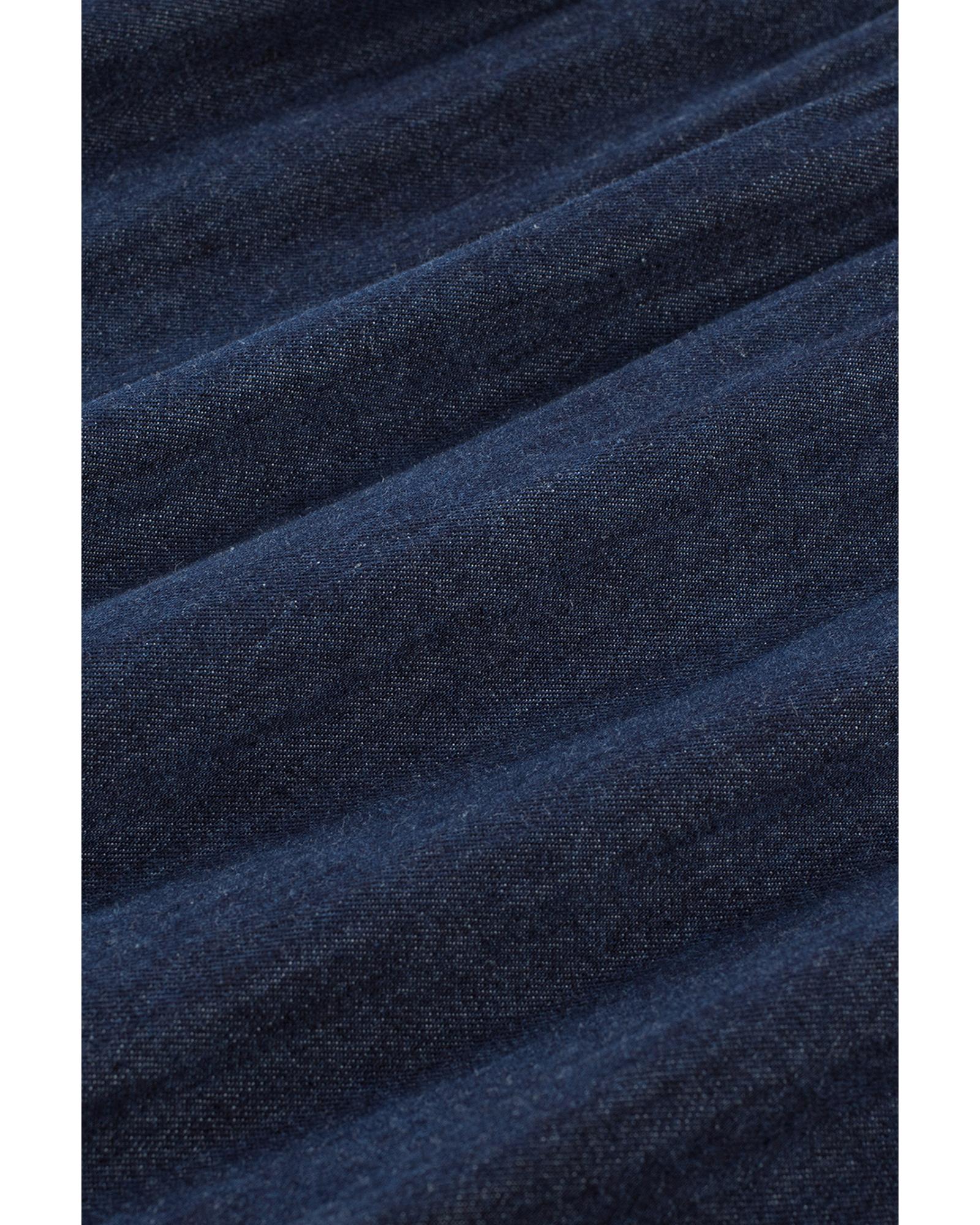 Real Teal Sleeveless Tiered Chambray Maxi Dress - S