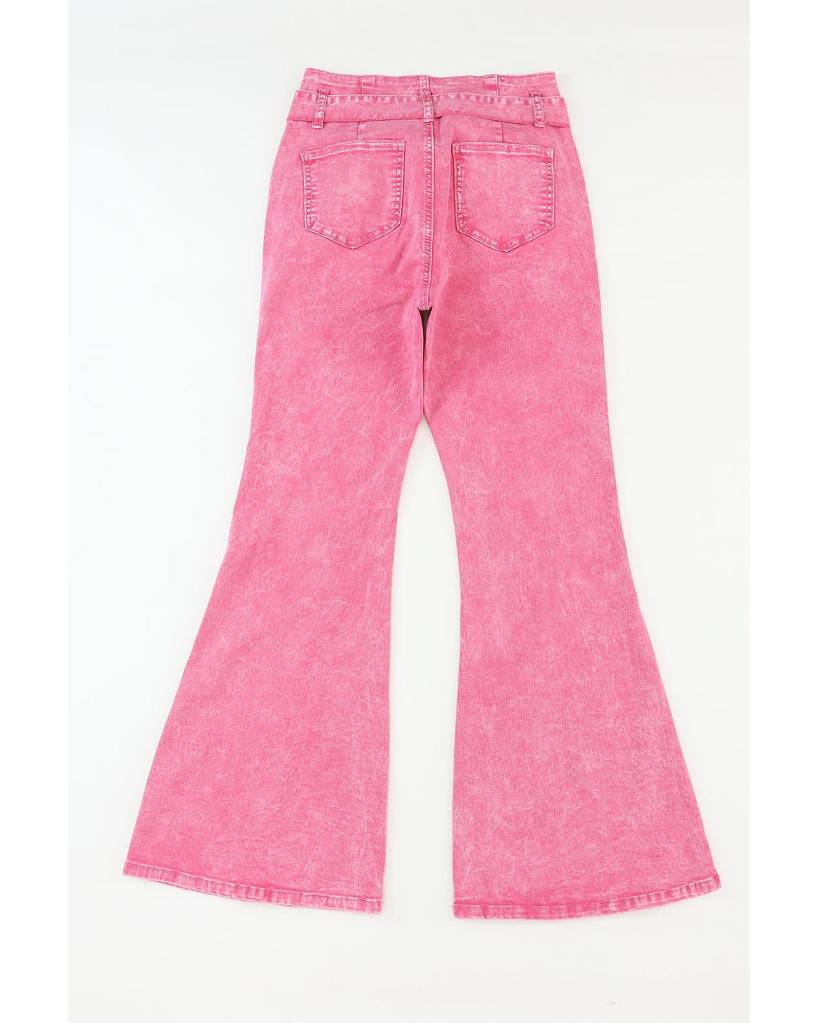 Azura Exchange High Waist Flare Leg Front Knot Jeans - 14 US