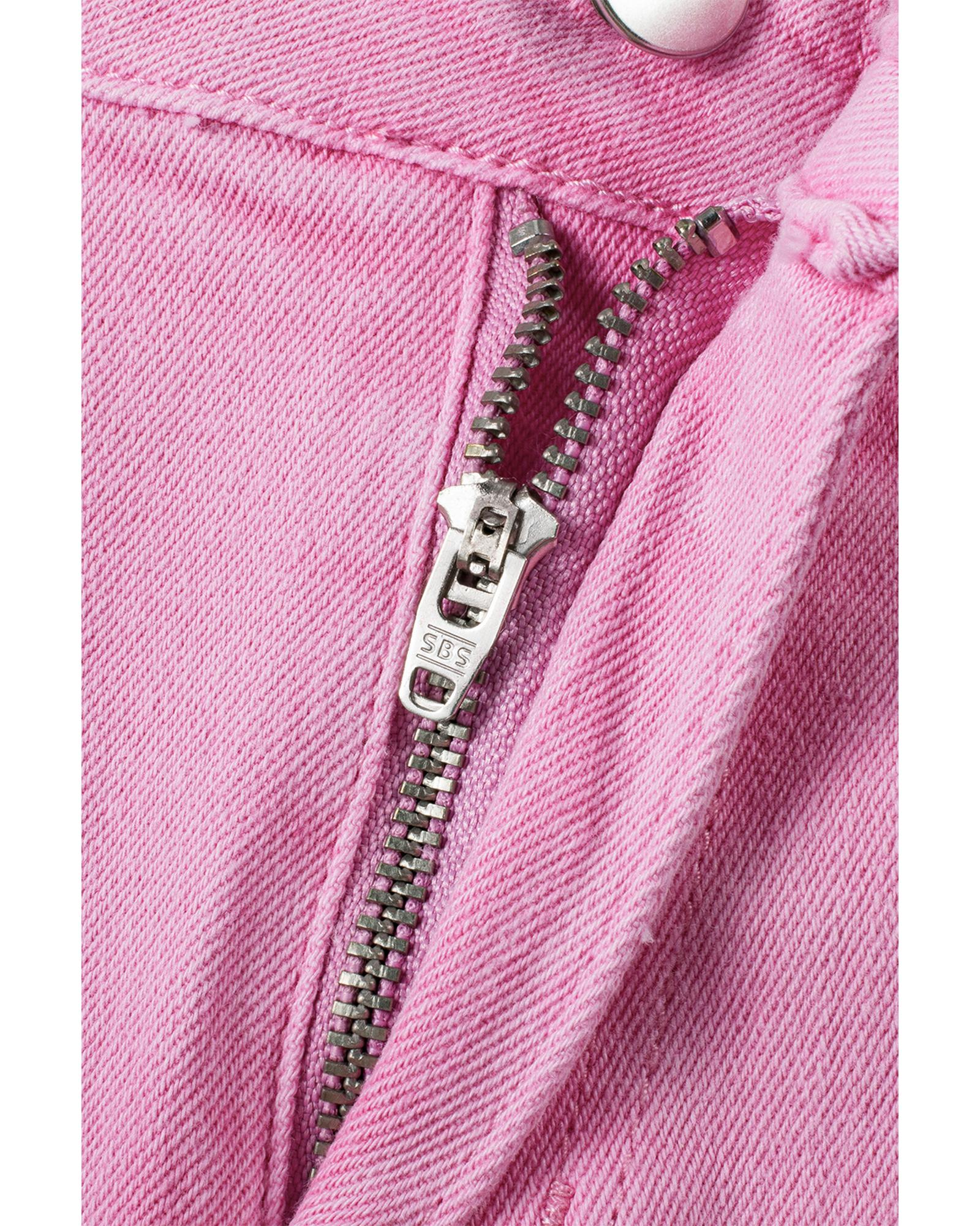 Pink Frayed Edge Mid Rise Denim Shorts - 12 US