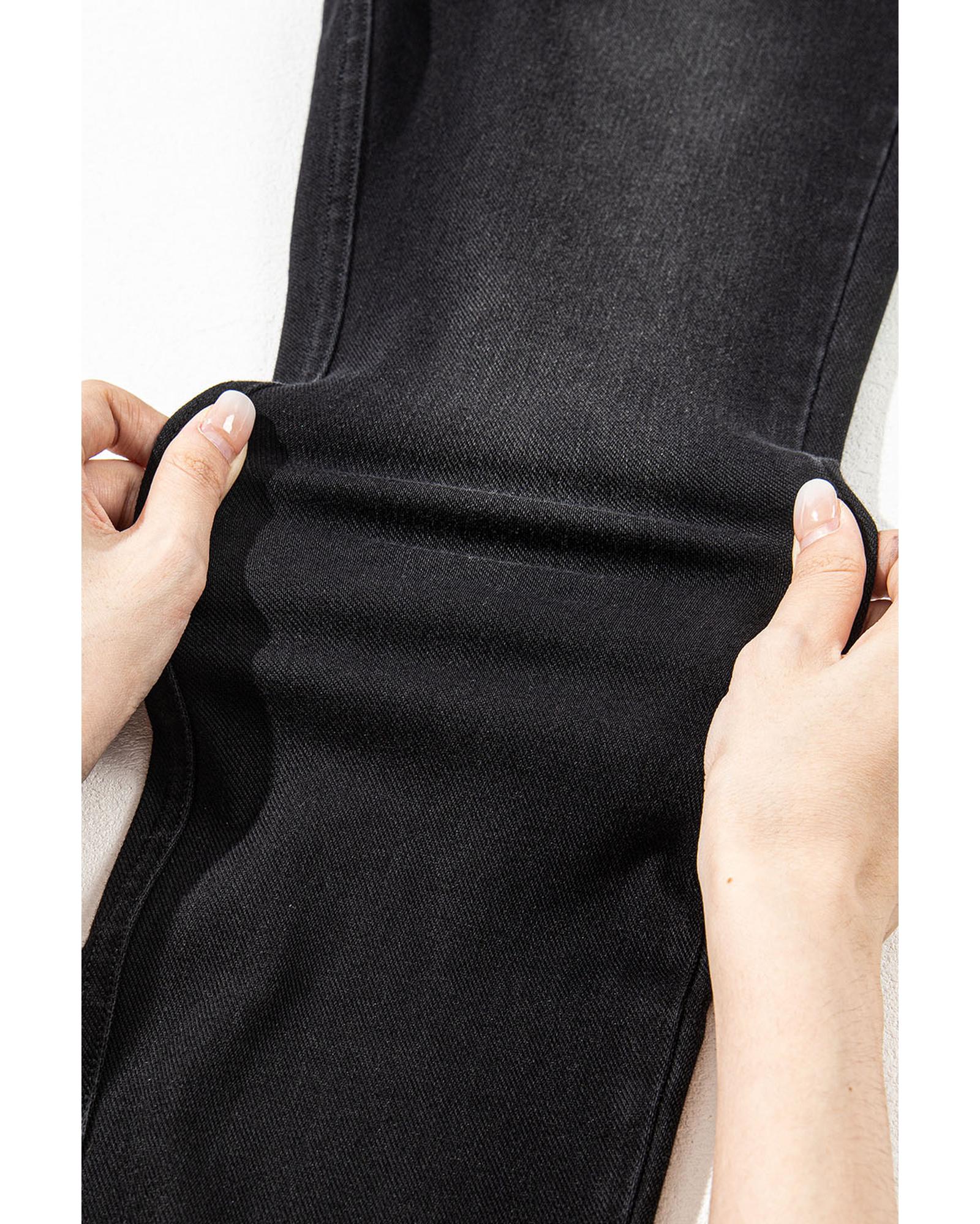 Black Arched Waist Stretchy Slim Fit Jeggings - S
