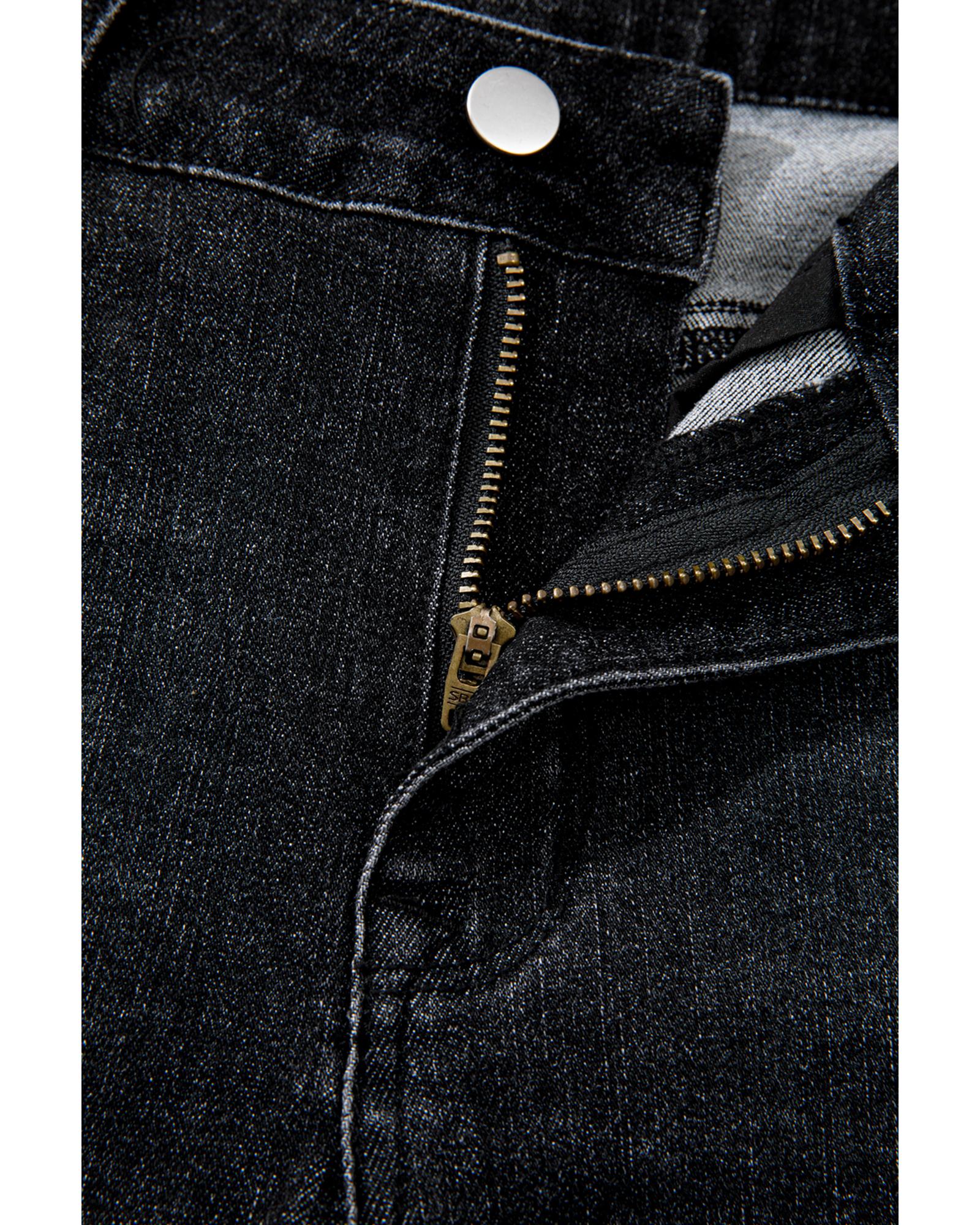 Carbon Grey Mineral Wash Raw Hem High Waist Flared Jeans - 8 US