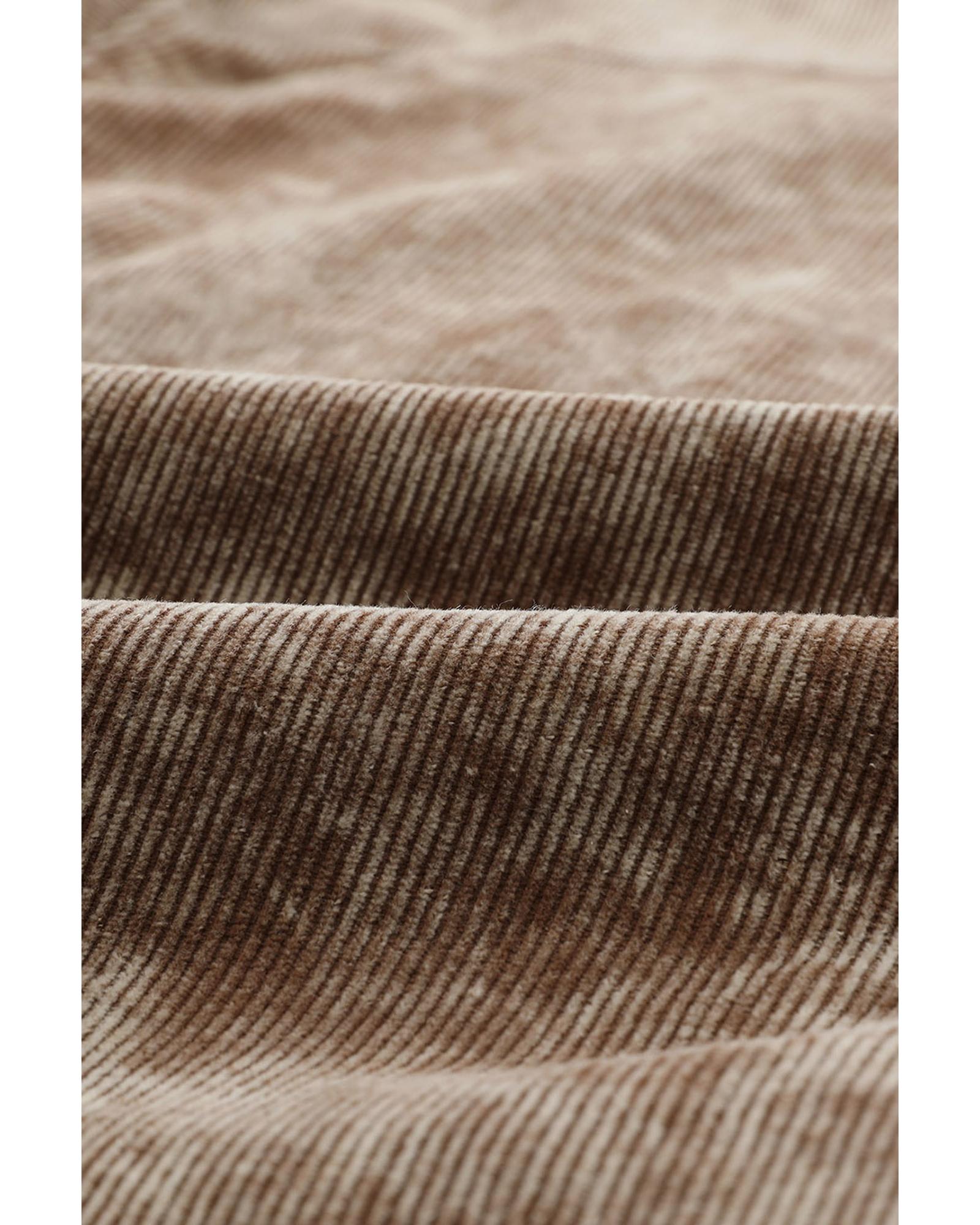 Khaki Vintage Distressed Mineral Wash Oversized Shacket - L