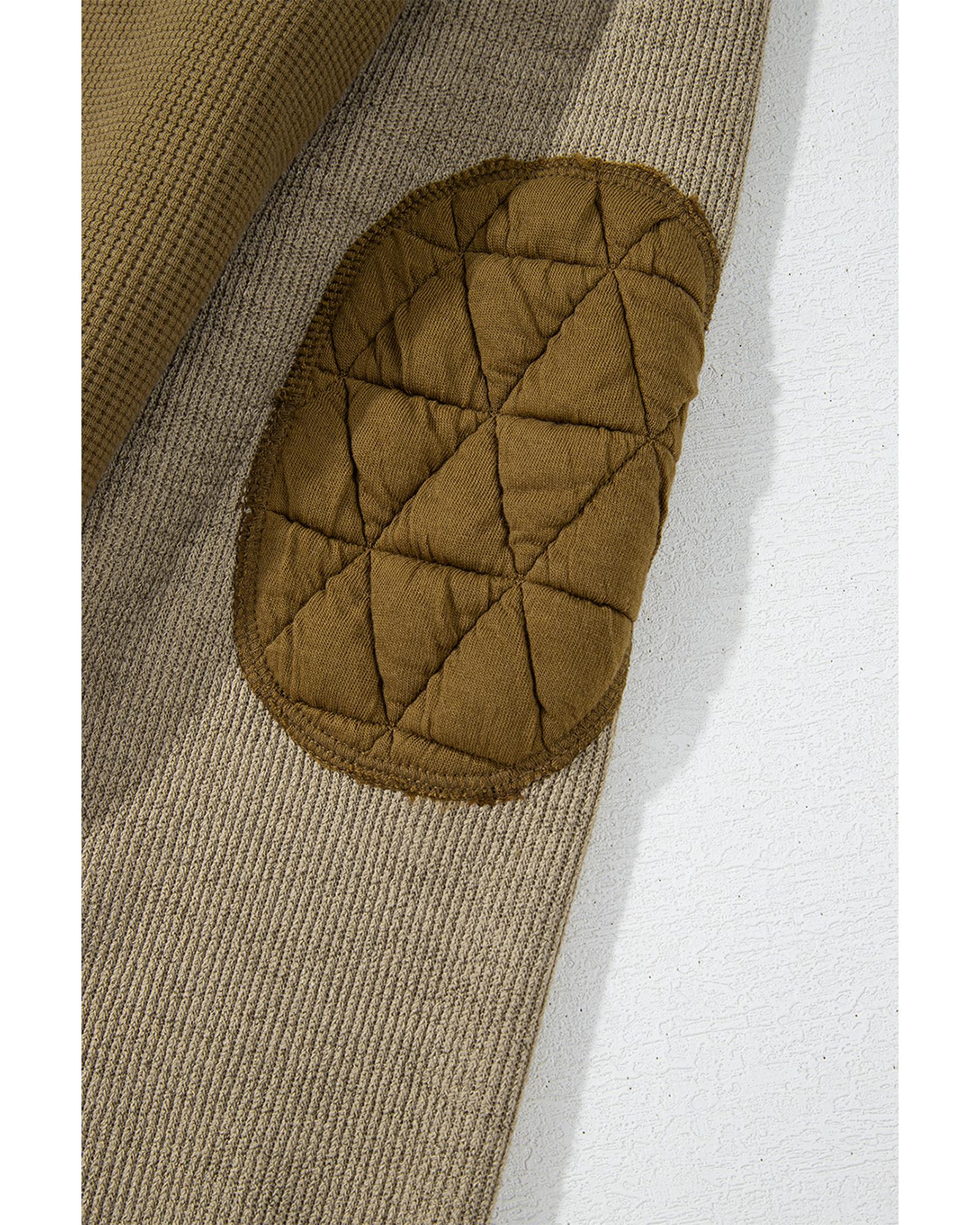 Jungle Green Quilted Textured Patchwork Loose Fit Hooded Jacket - S