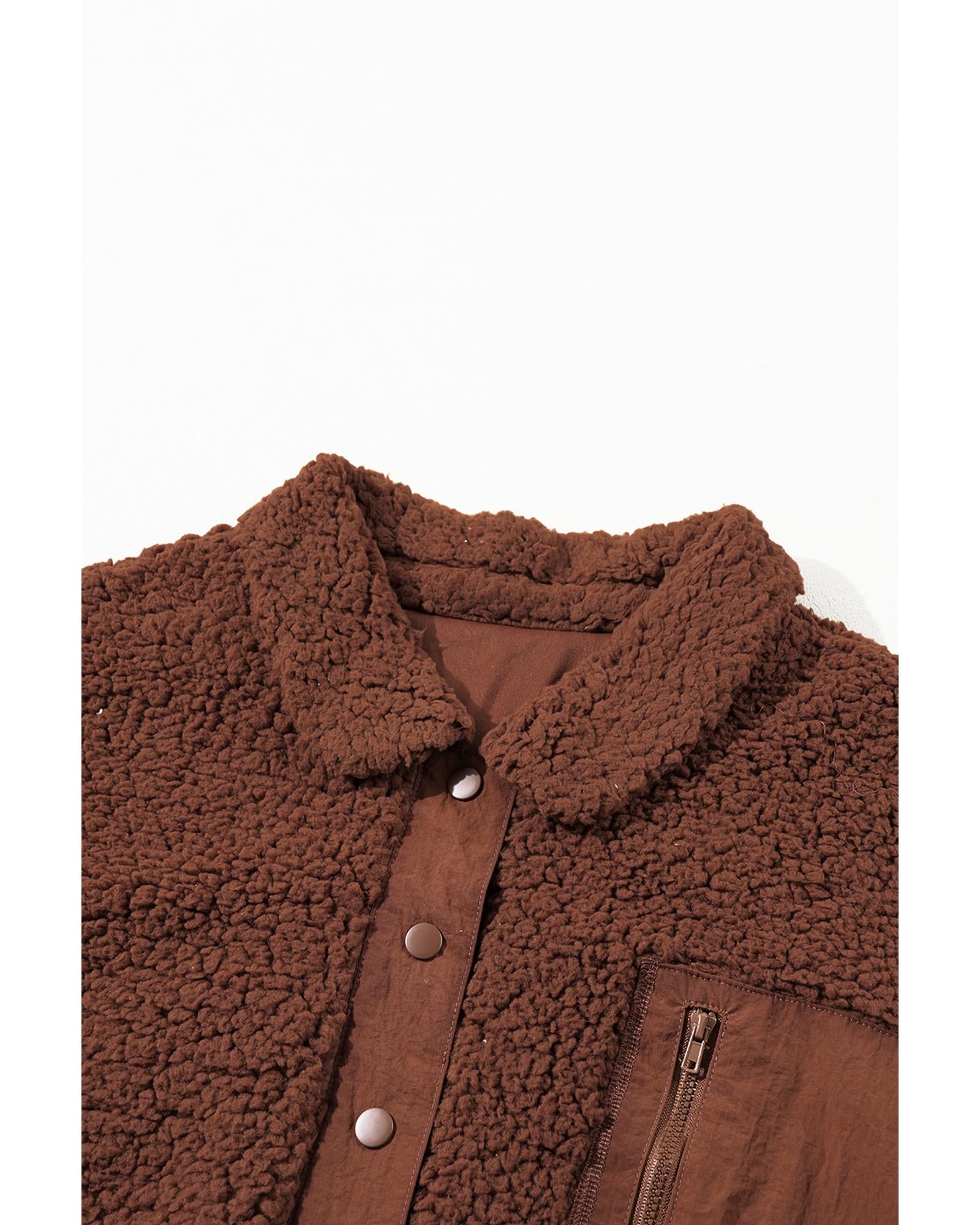 Red Clay Faux Shearling Teddy Bear Jacket - XL