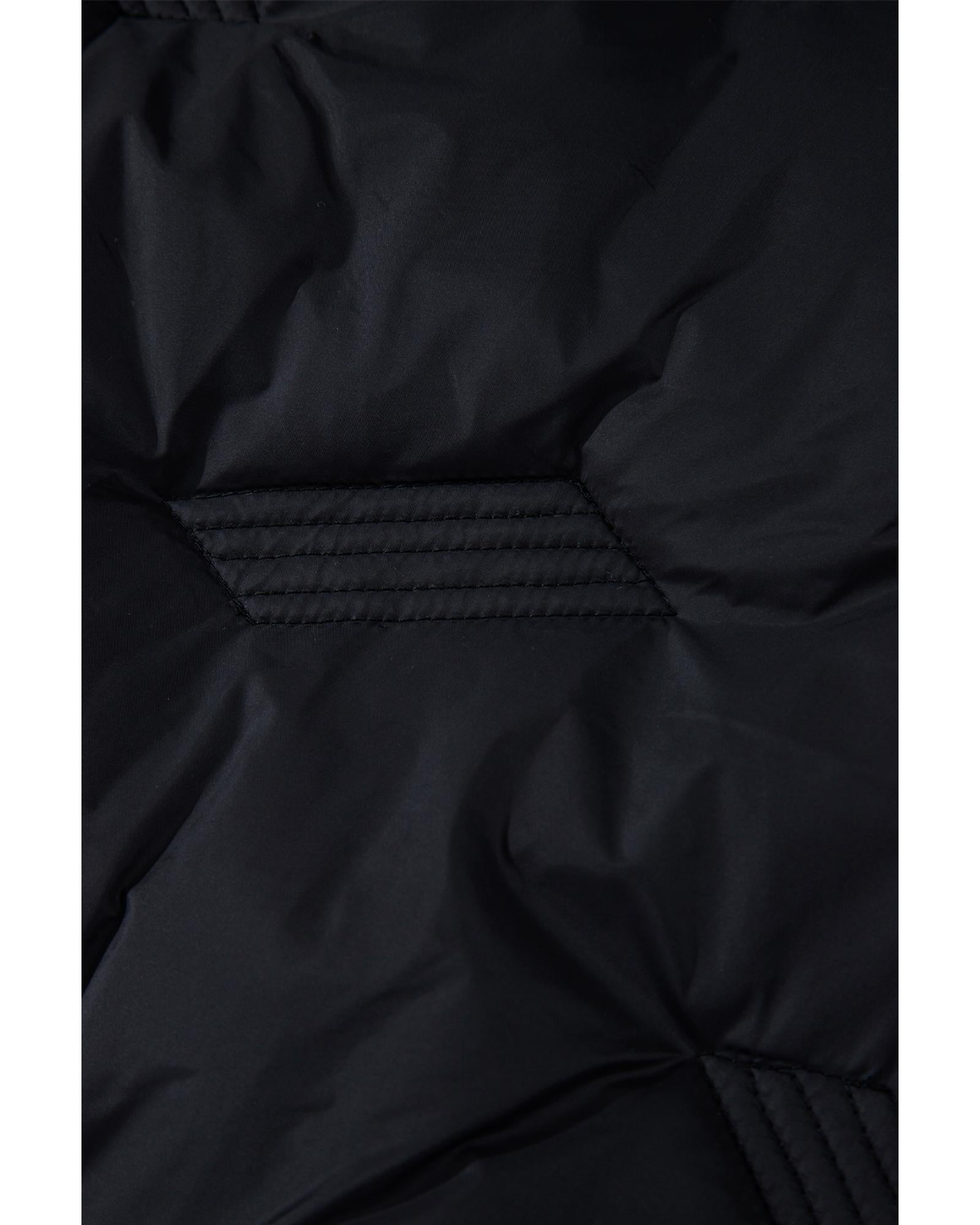 Black Quilted High Neck Zip Up Jacket Vest - 2XL