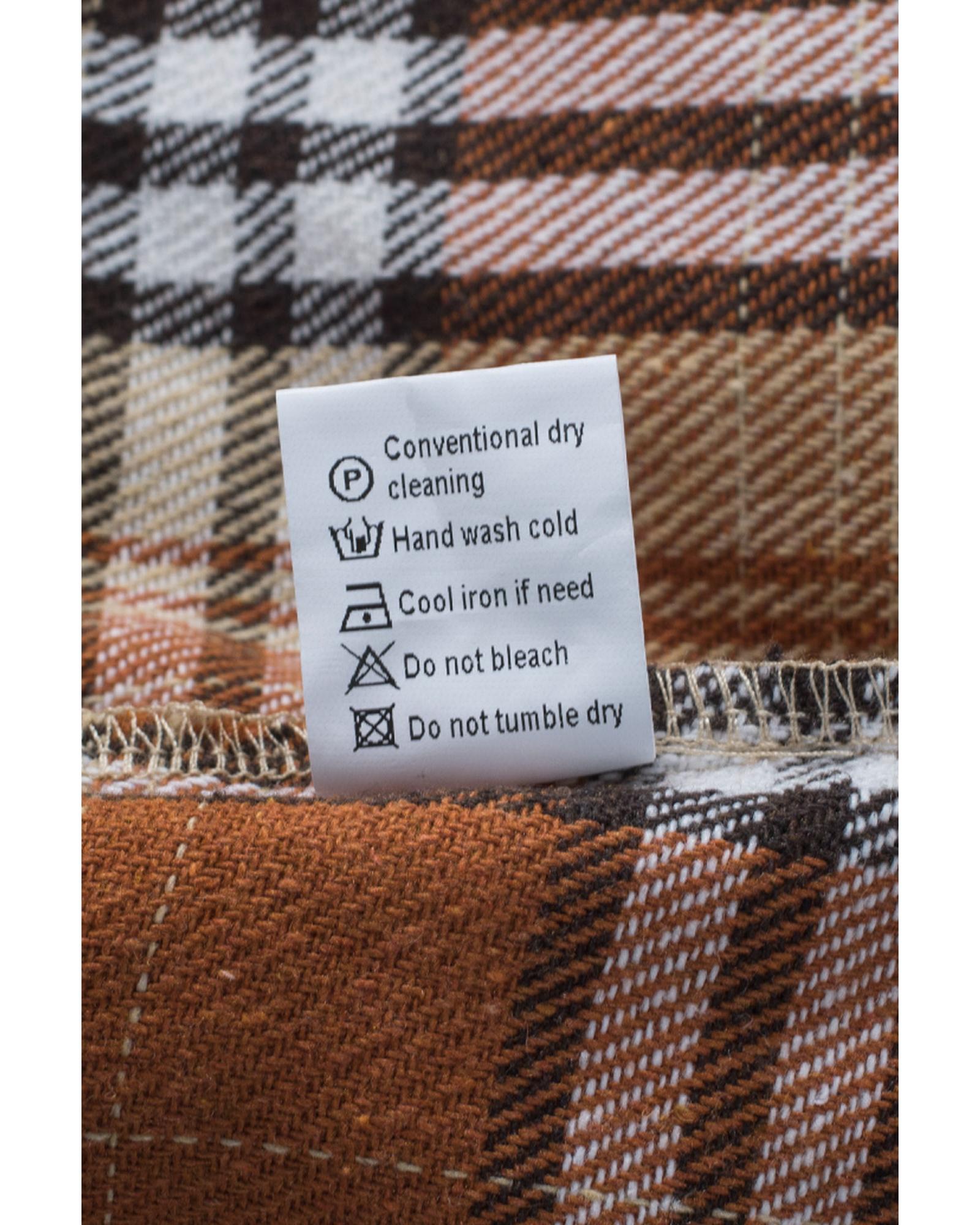 Orange Plaid Color Block Patchwork Shirt Jacket with Pocket - XL