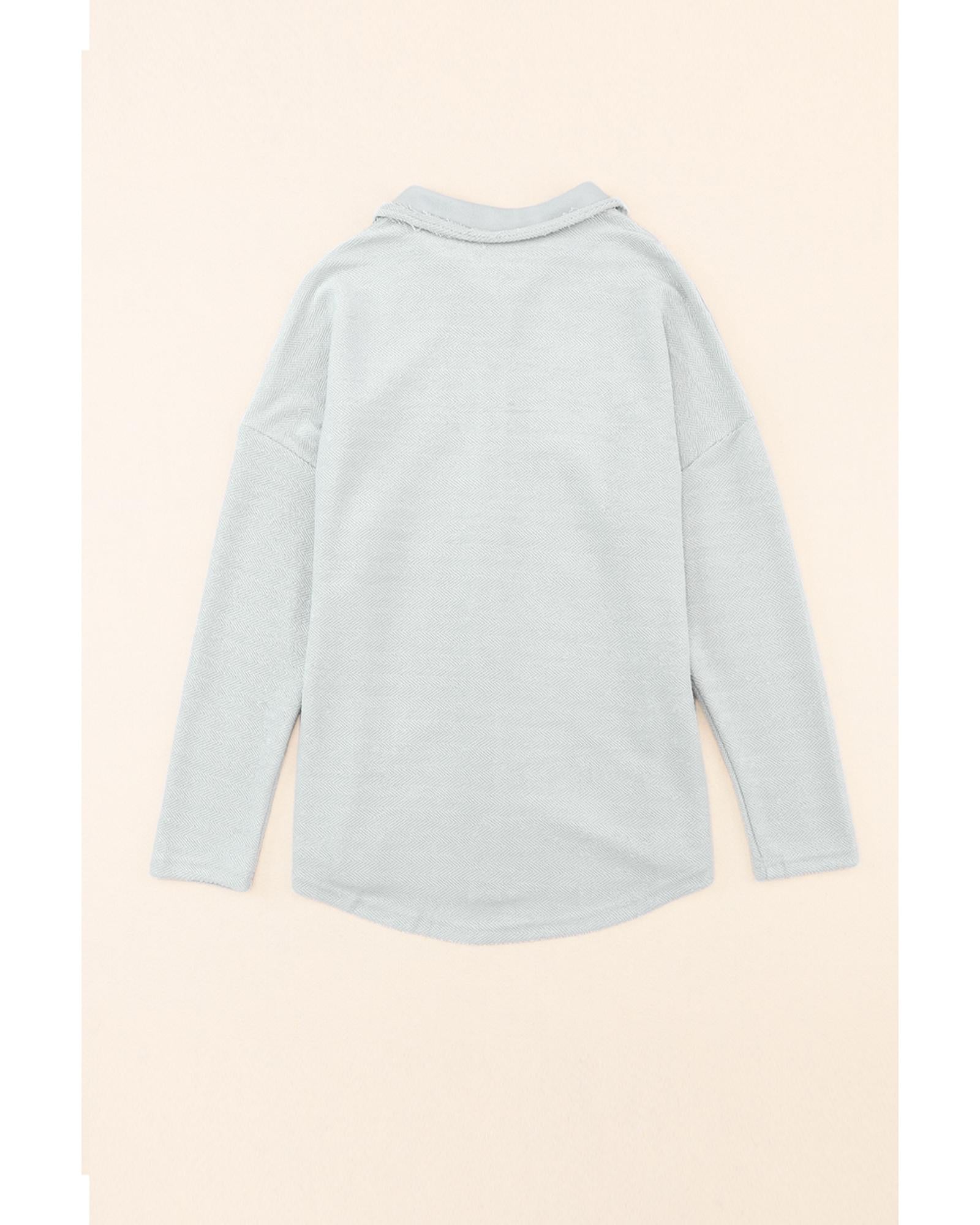 Azura Exchange Gray Contrast Flap Pockets Relaxed Shacket - XL