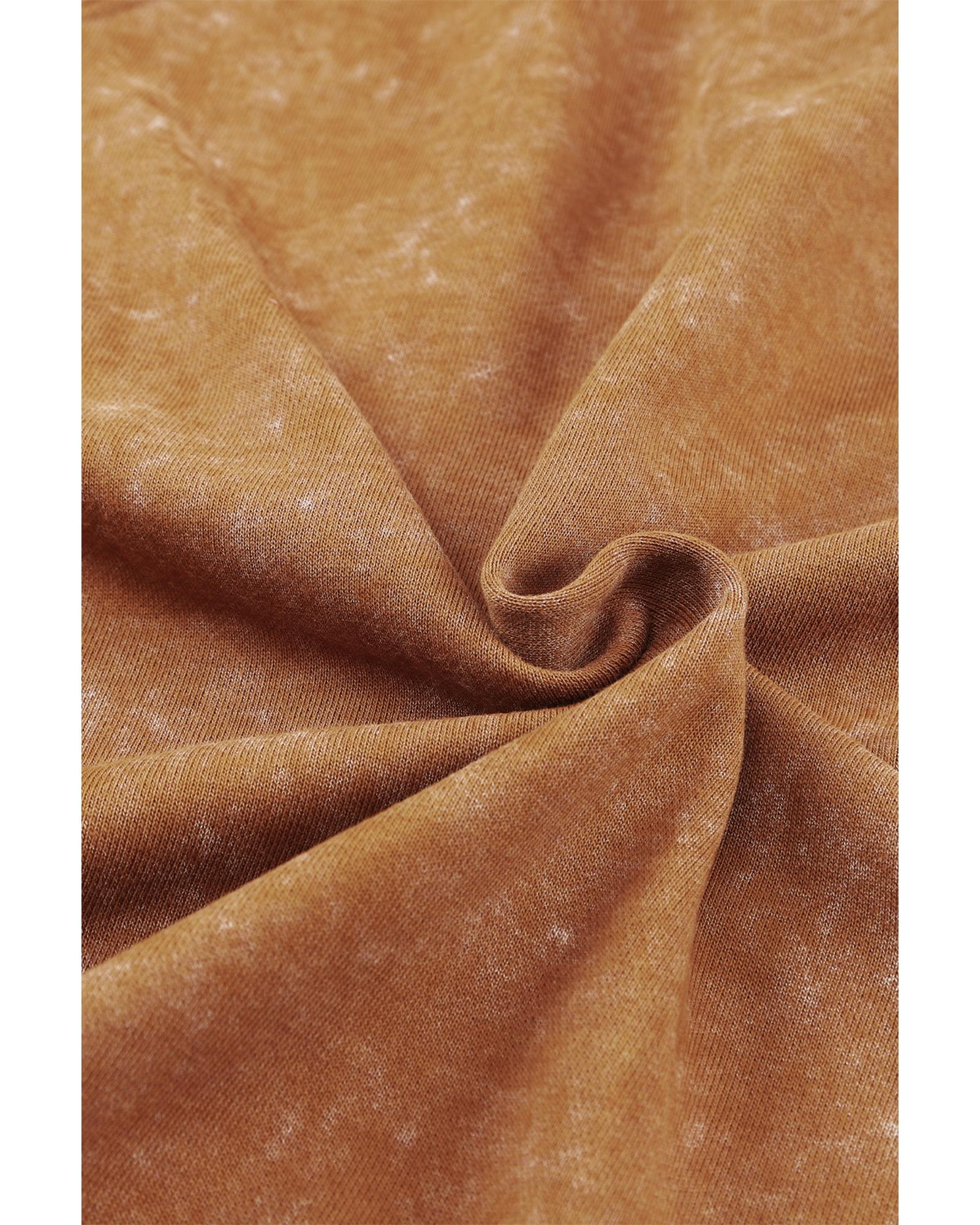 Khaki Vintage Washed Flap Pocket Button Shacket - L