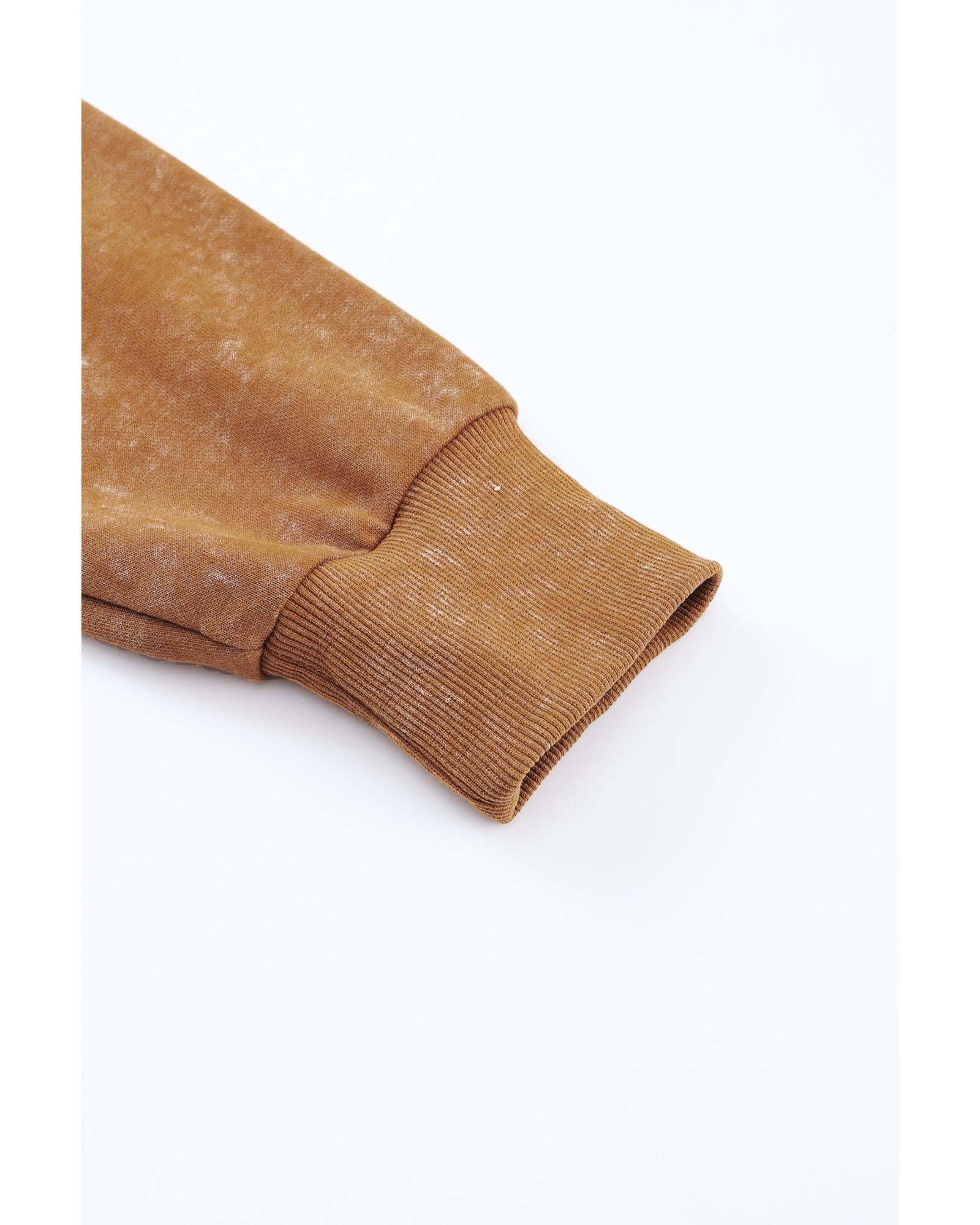 Khaki Vintage Washed Flap Pocket Button Shacket - L