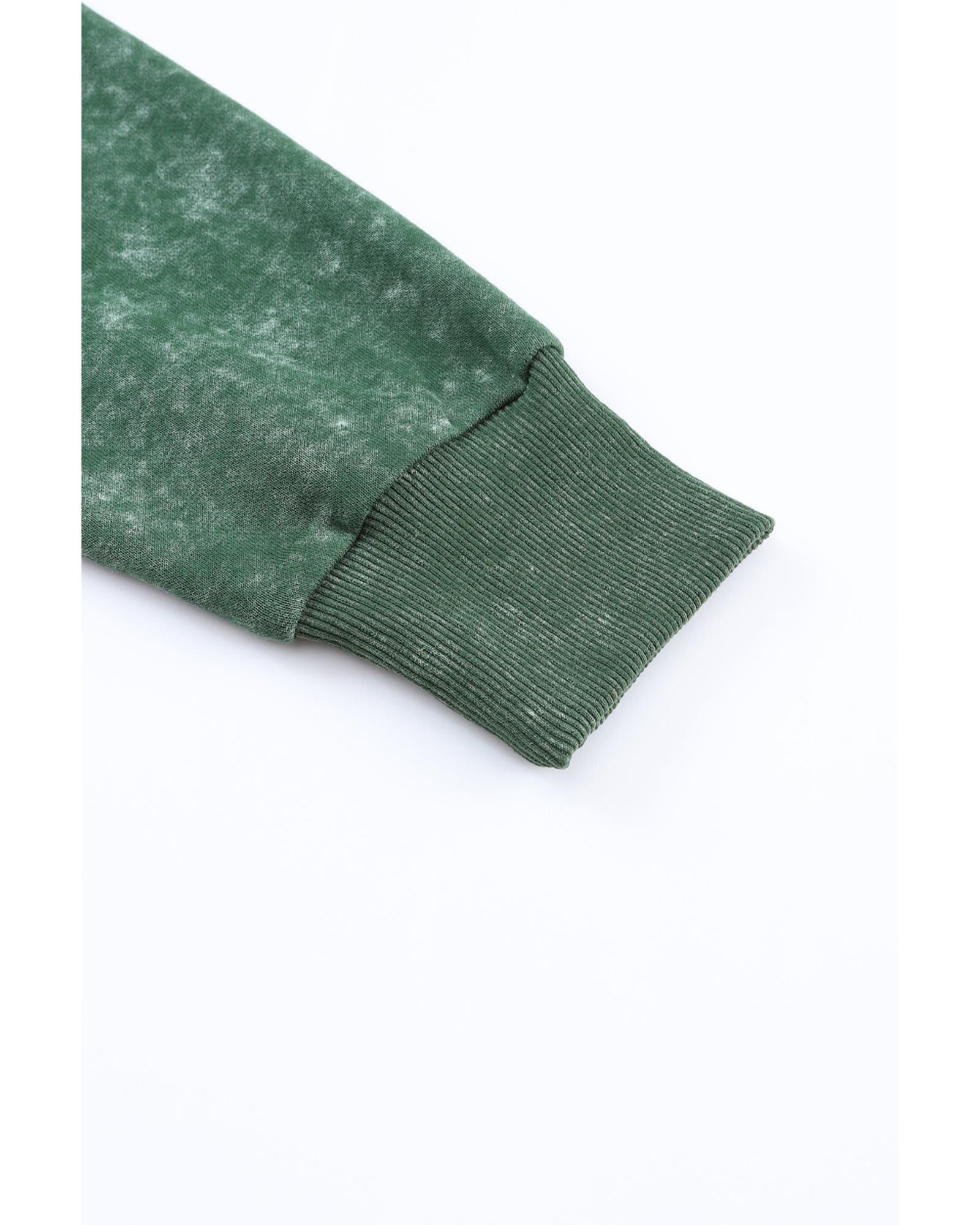 Green Vintage Washed Flap Pocket Button Shacket - S