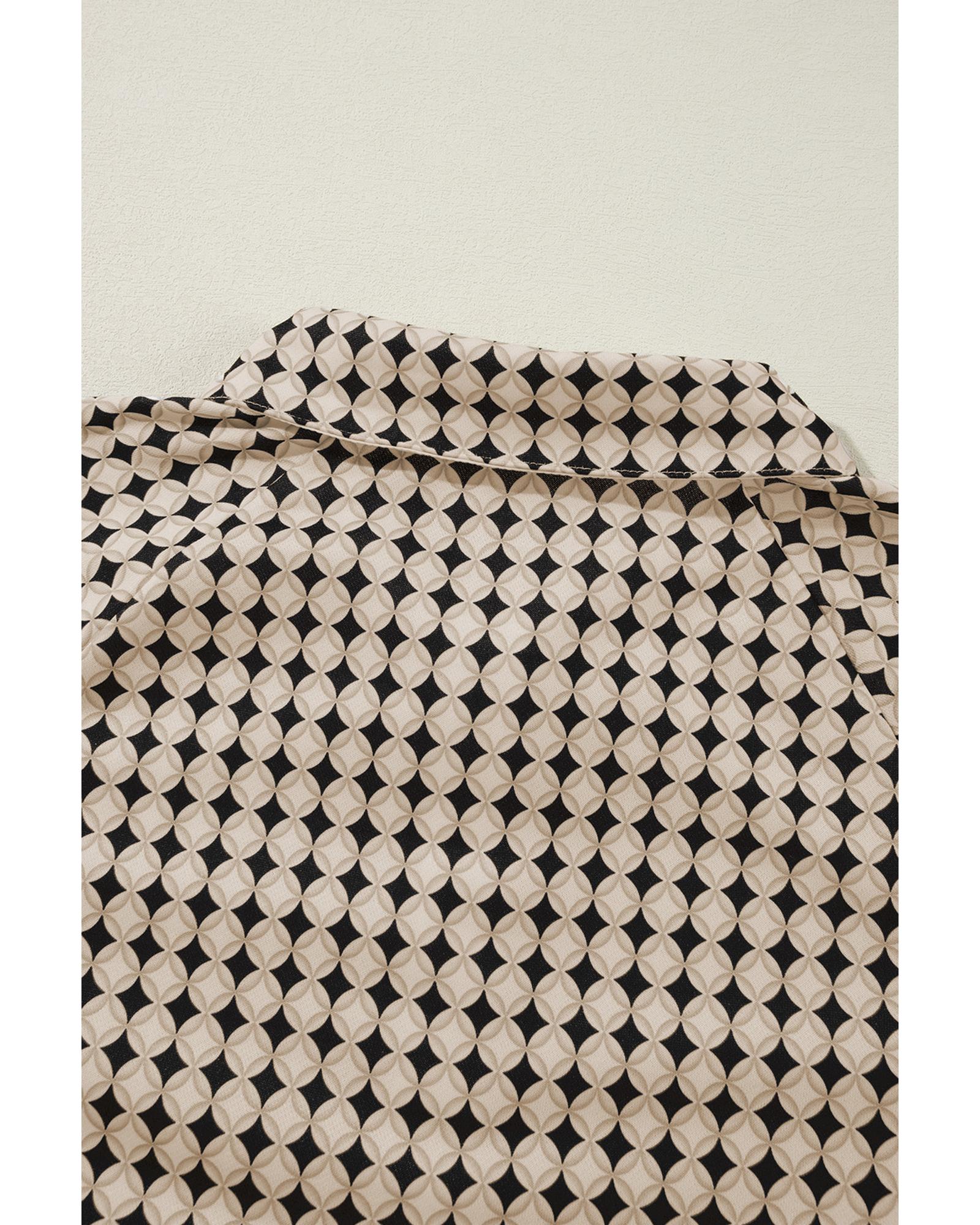 Black Plus Size Two Tone Contrast Collared Pullover Sweatshirt - 1X