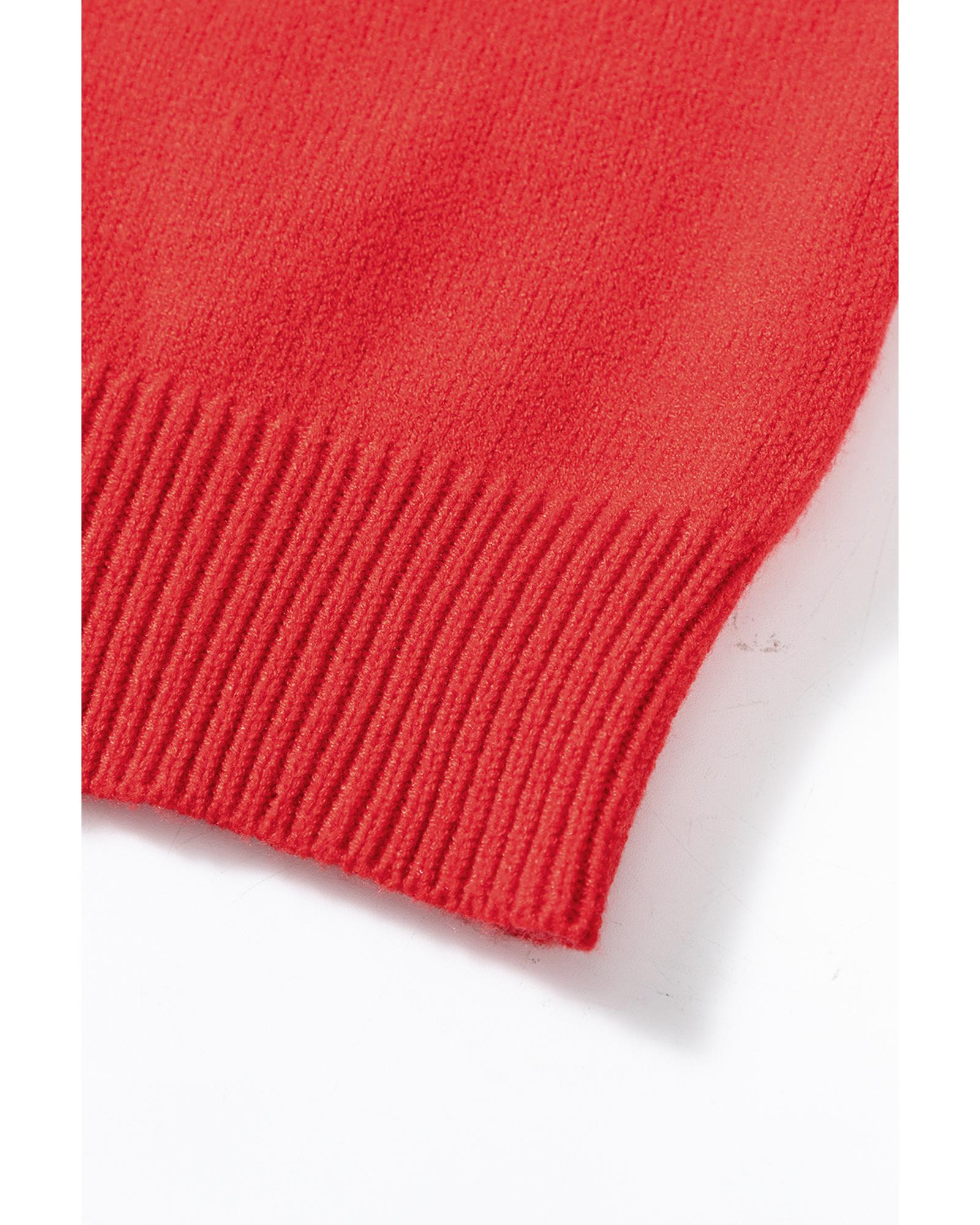 Fiery Red Merry Graphic Christmas Plus Size Sweater - 1X