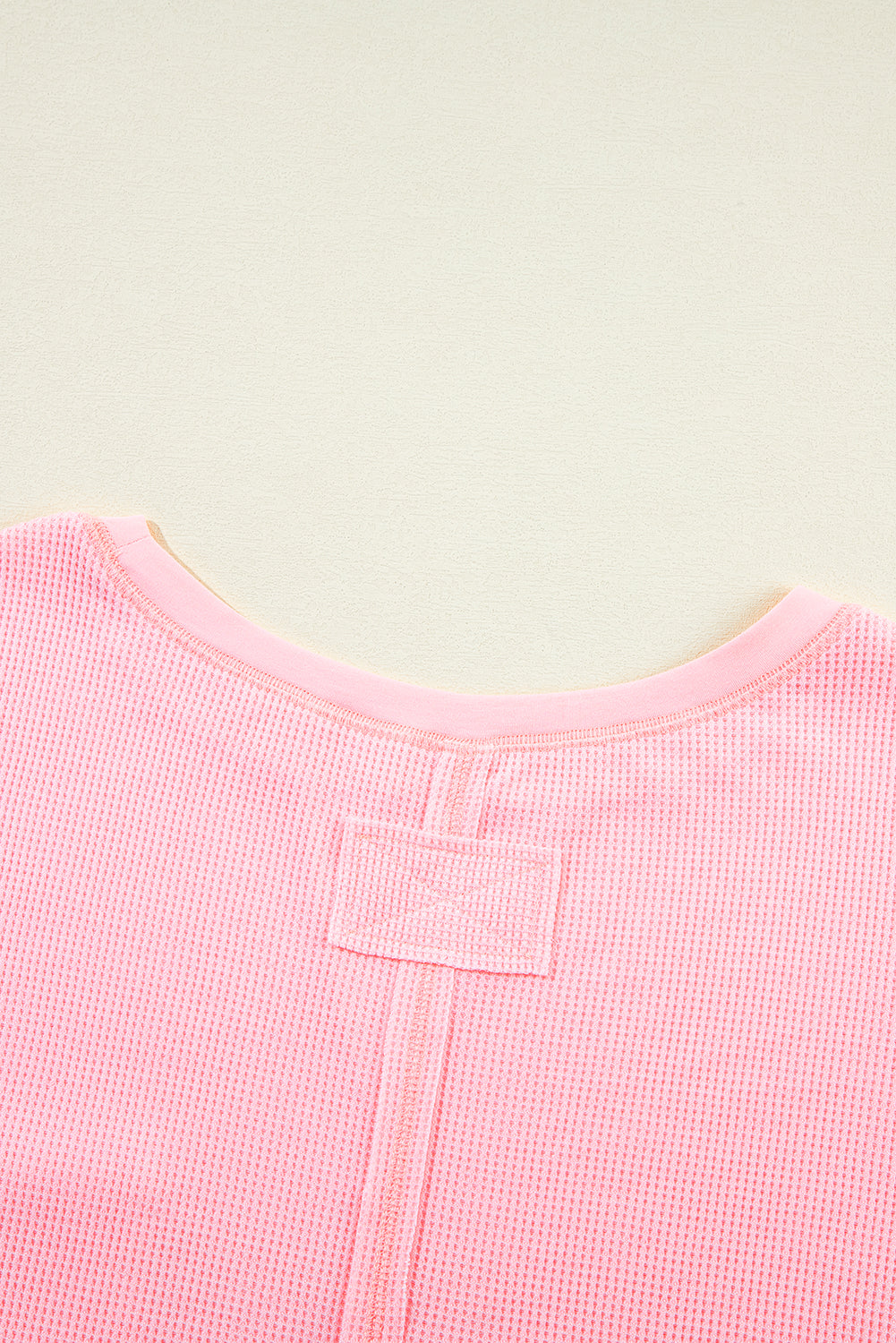 Pink Plus Size Ribbed Exposed Seam Tee and Shorts Set - 3X