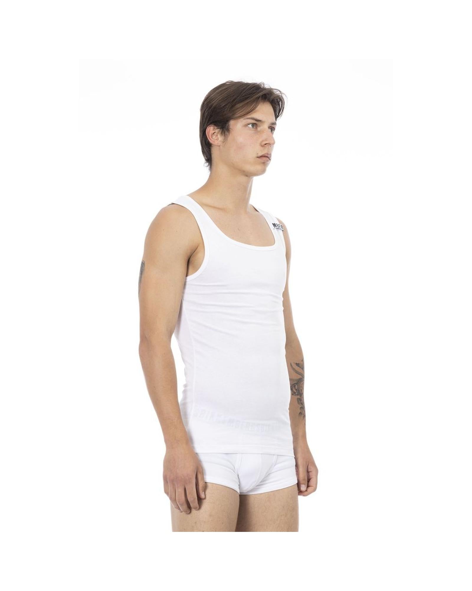 Stretch Cotton Logoed Shoulder Pad Mens Tank Top L Men