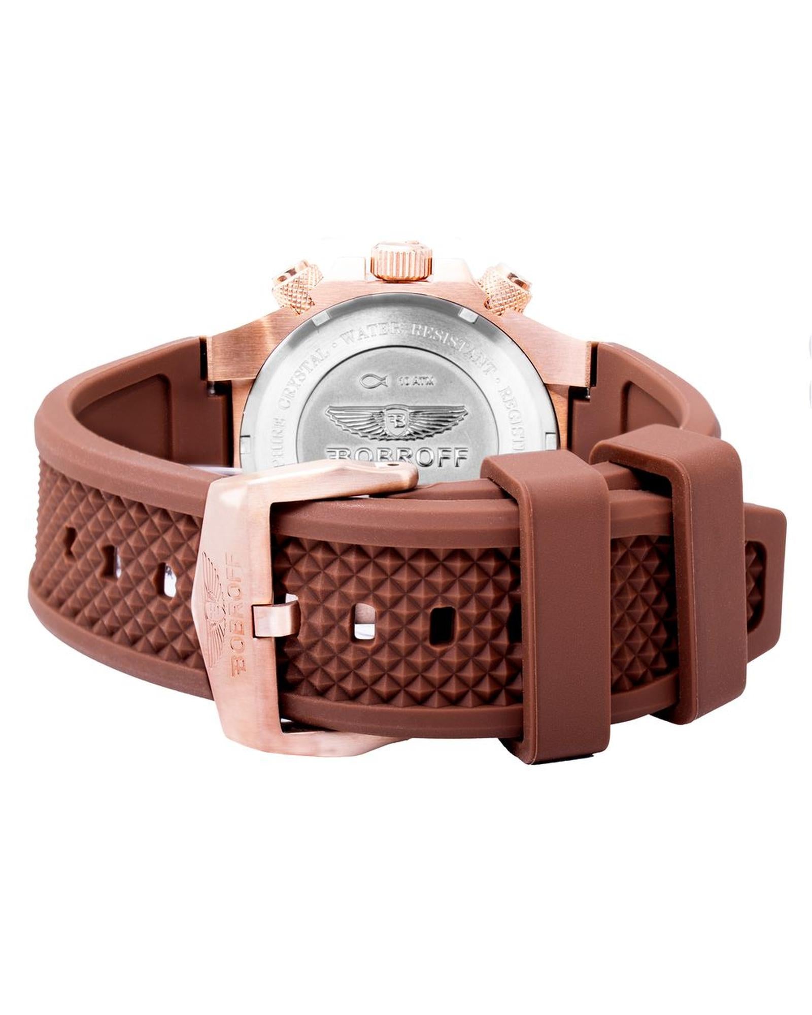 Bobroff Unisex's Brown Rubber Watch - One Size