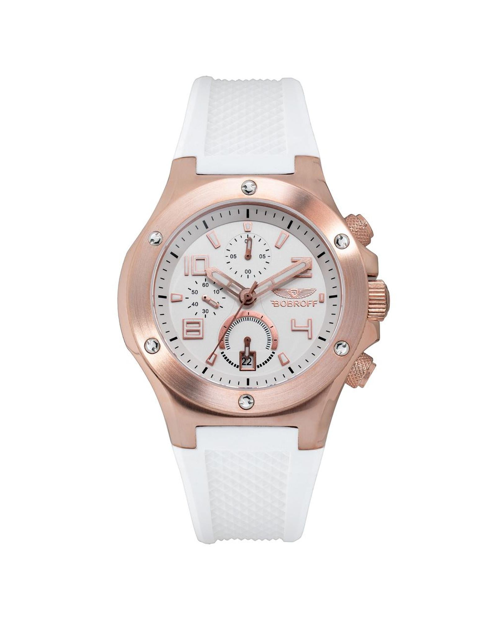 Bobroff Unisex's White Rubber Watch - One Size
