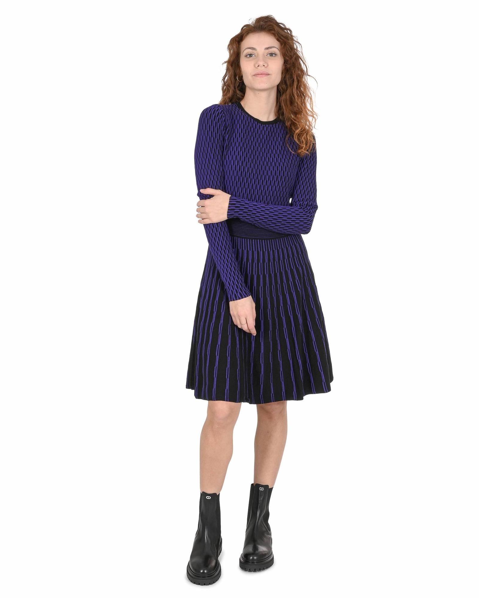 Hugo Boss Women's Blue Viscose-Polyester Dress in Blue - S