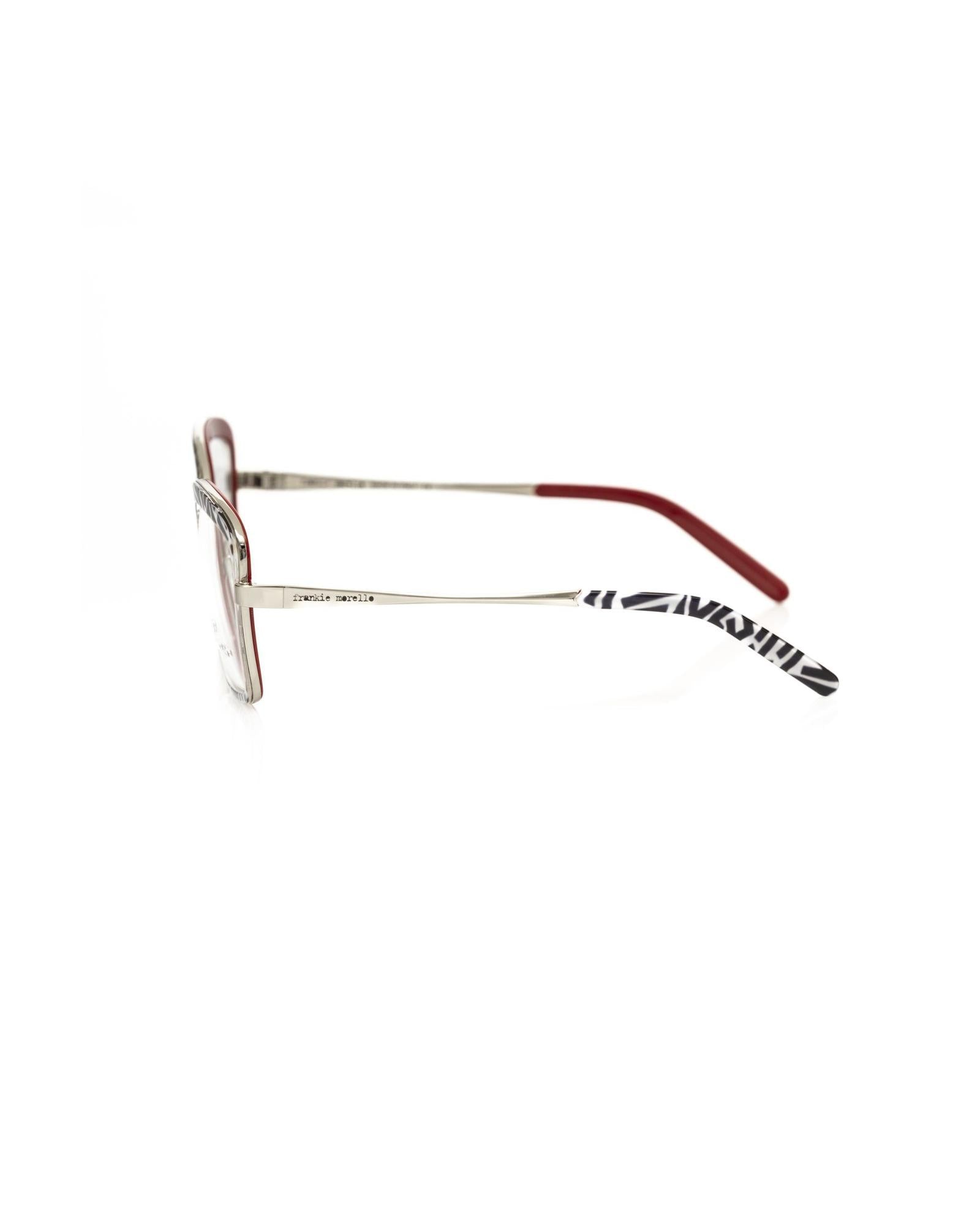 Frankie Morello Women's Chic Zebra Pattern Square Eyeglasses - One Size