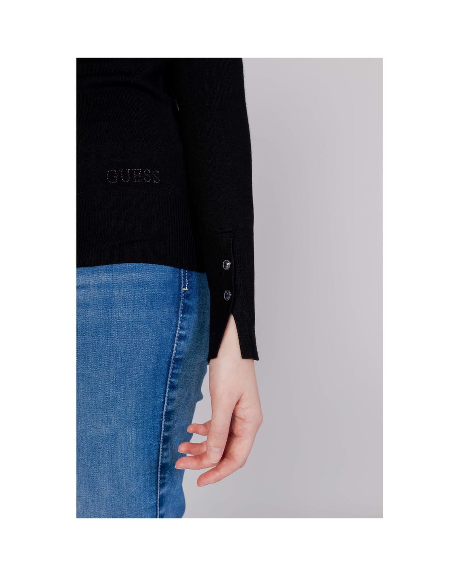 Guess Women's Black Cotton Tops & T-Shirt - 42 IT
