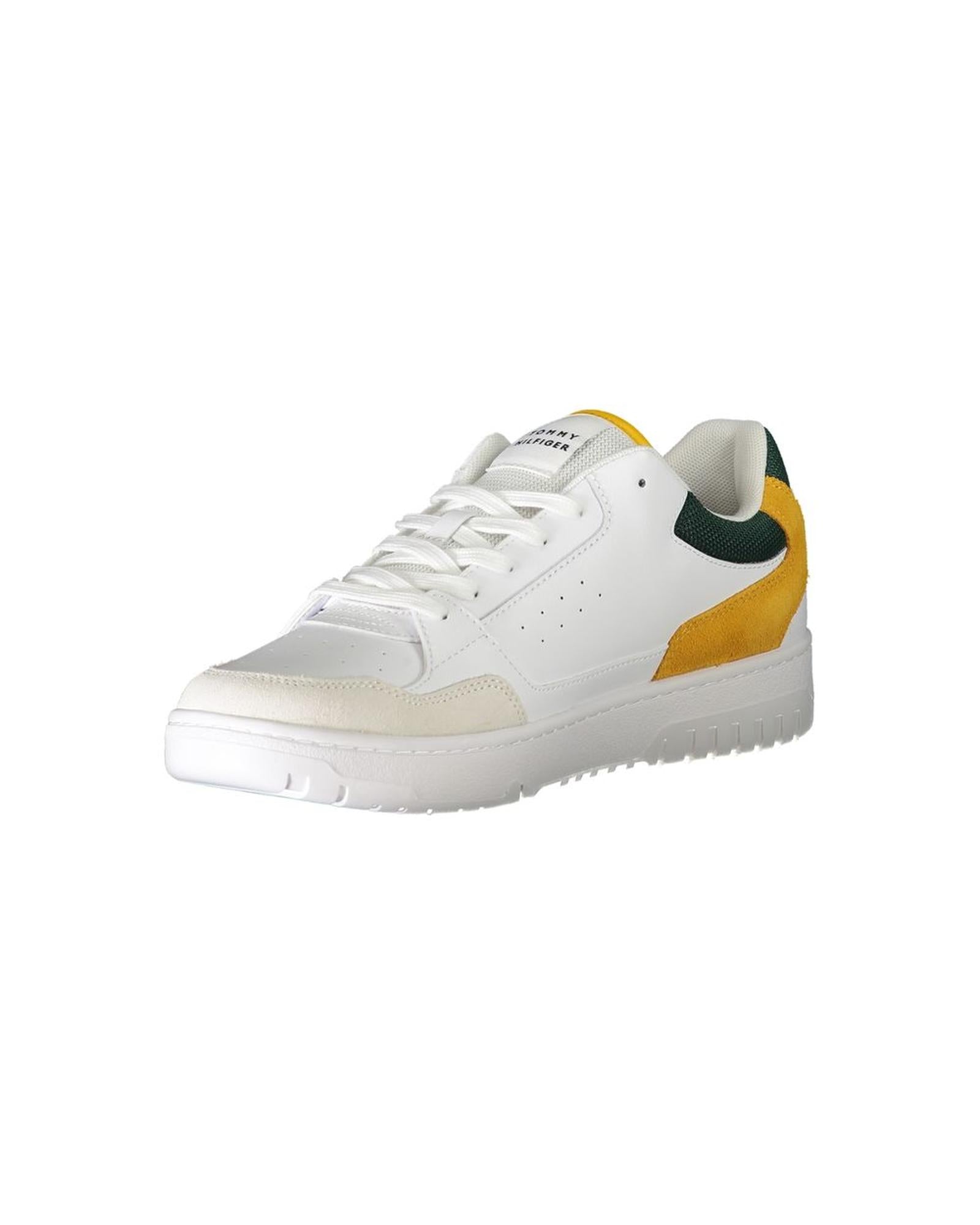 Tommy Hilfiger Men's White Polyester Sneaker - 44 EU