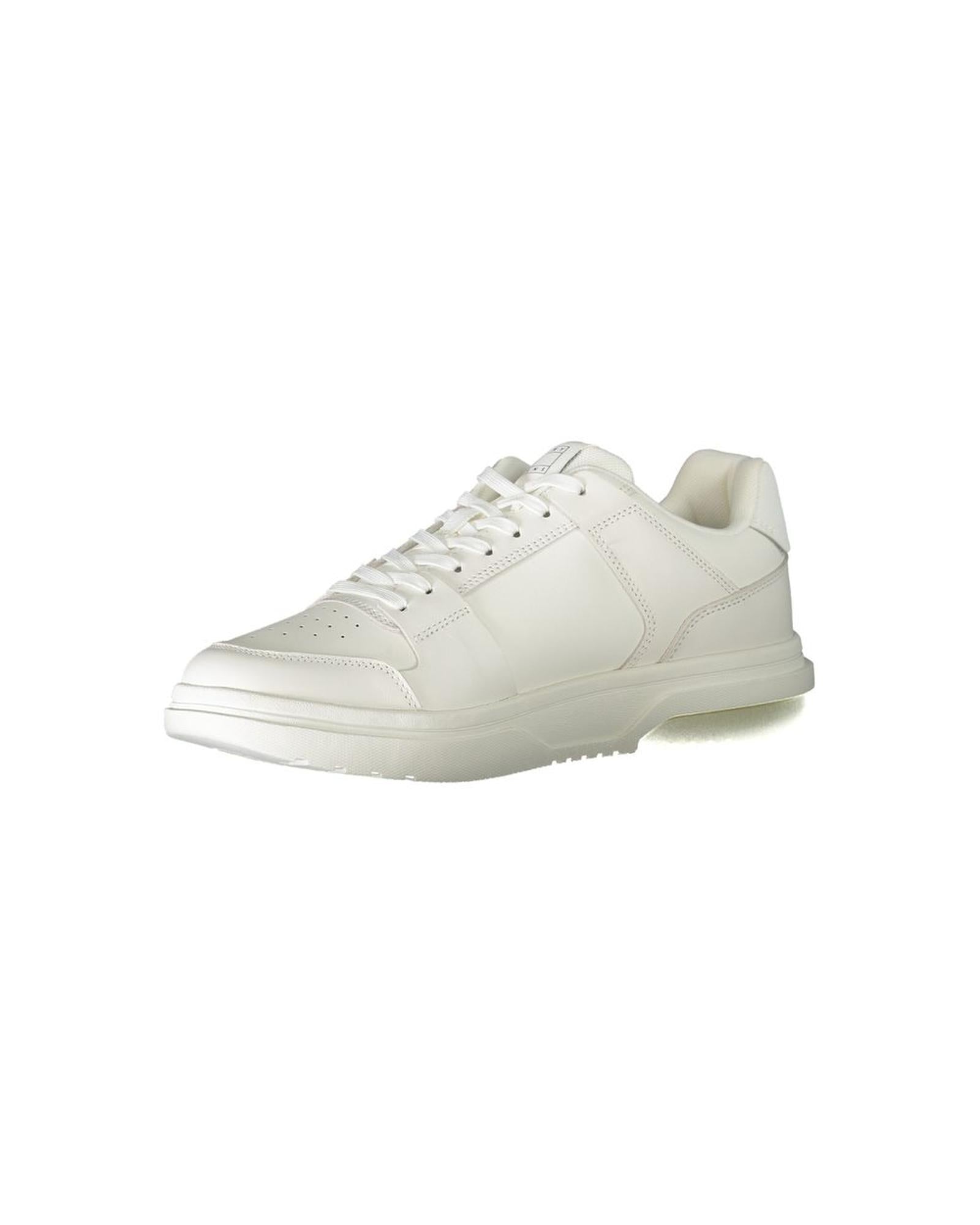 Tommy Hilfiger Men's White Leather  Sneaker - 44 EU