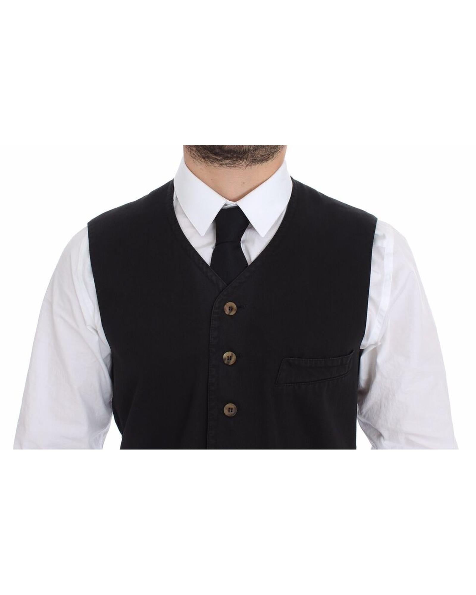 Dress Vest with Adjustable Strap and Logo Details 48 IT Men