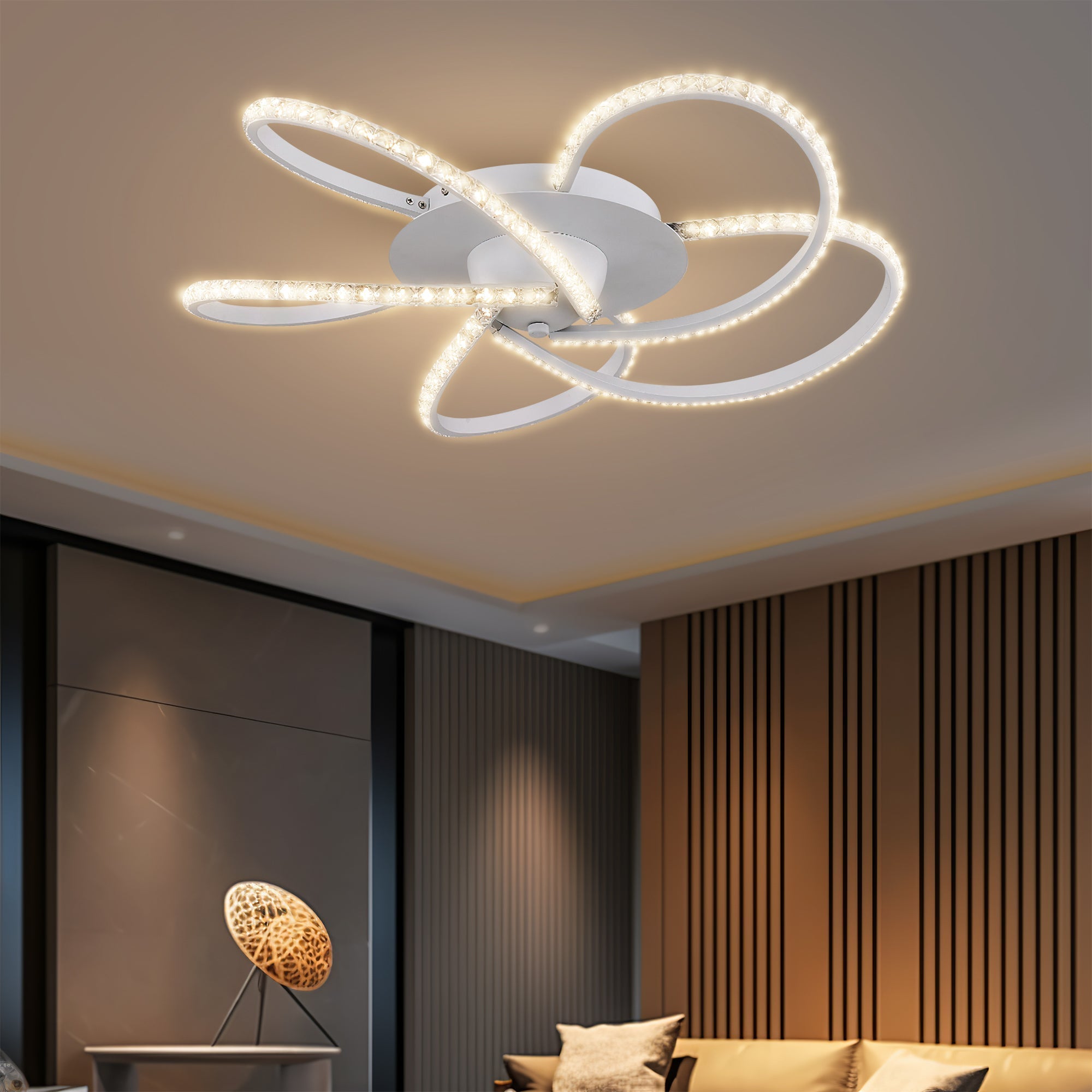 Irie Dimmable 5 Lights LED Ceiling Light - White