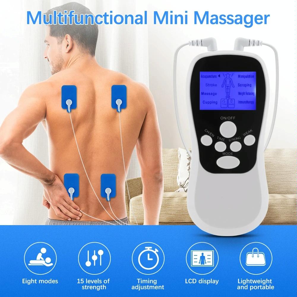 Blue Low Frequency Pulse Meridian Massage Instrument - White Standard