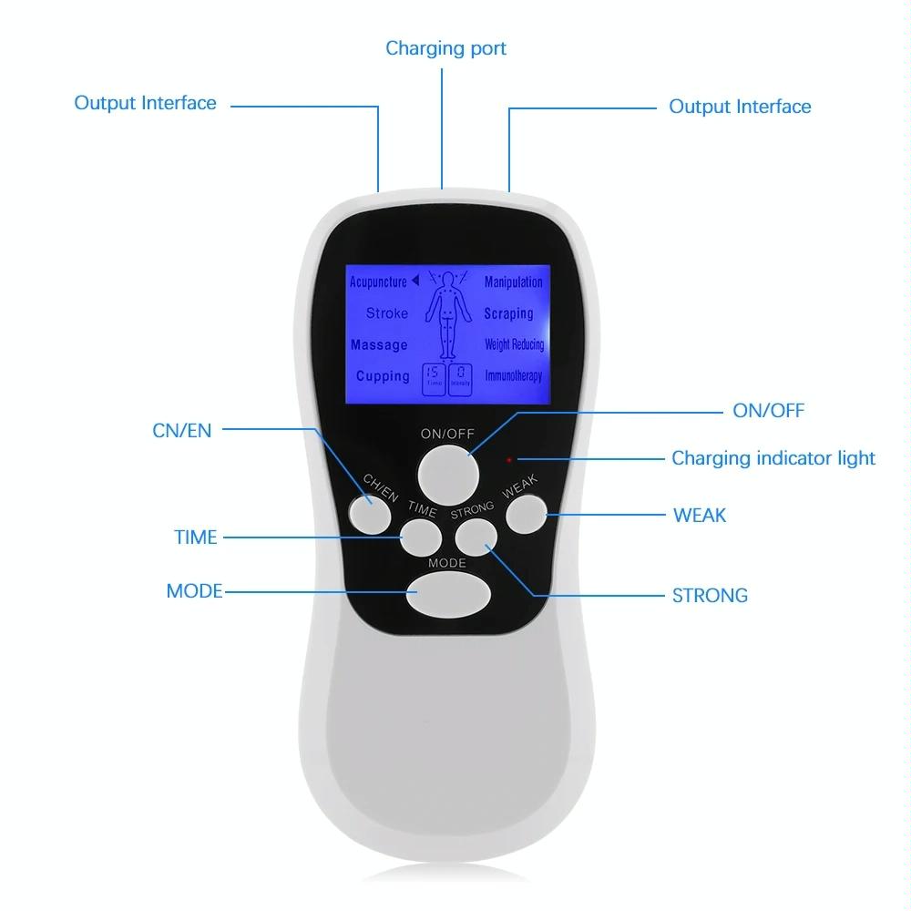 Blue Low Frequency Pulse Meridian Massage Instrument - White Standard