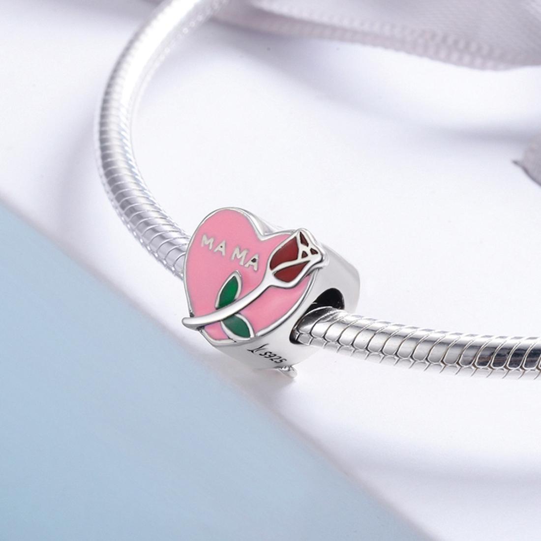 925 Sterling Silver Platinum Plated Pendant Beads