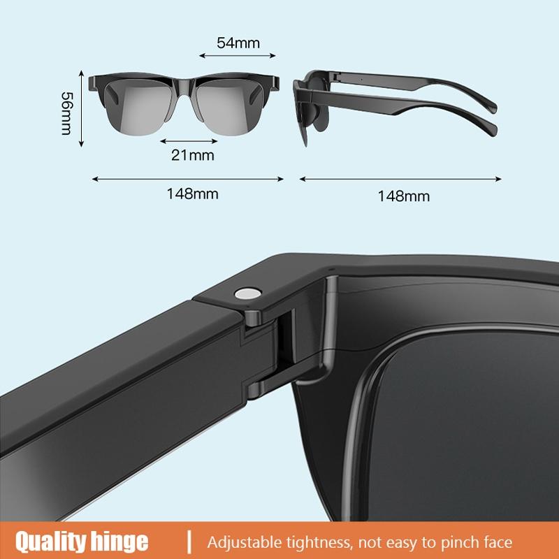 Bluetooth 5.3 Smart Sunglasses with Wireless Headset and Anti-glare Protection