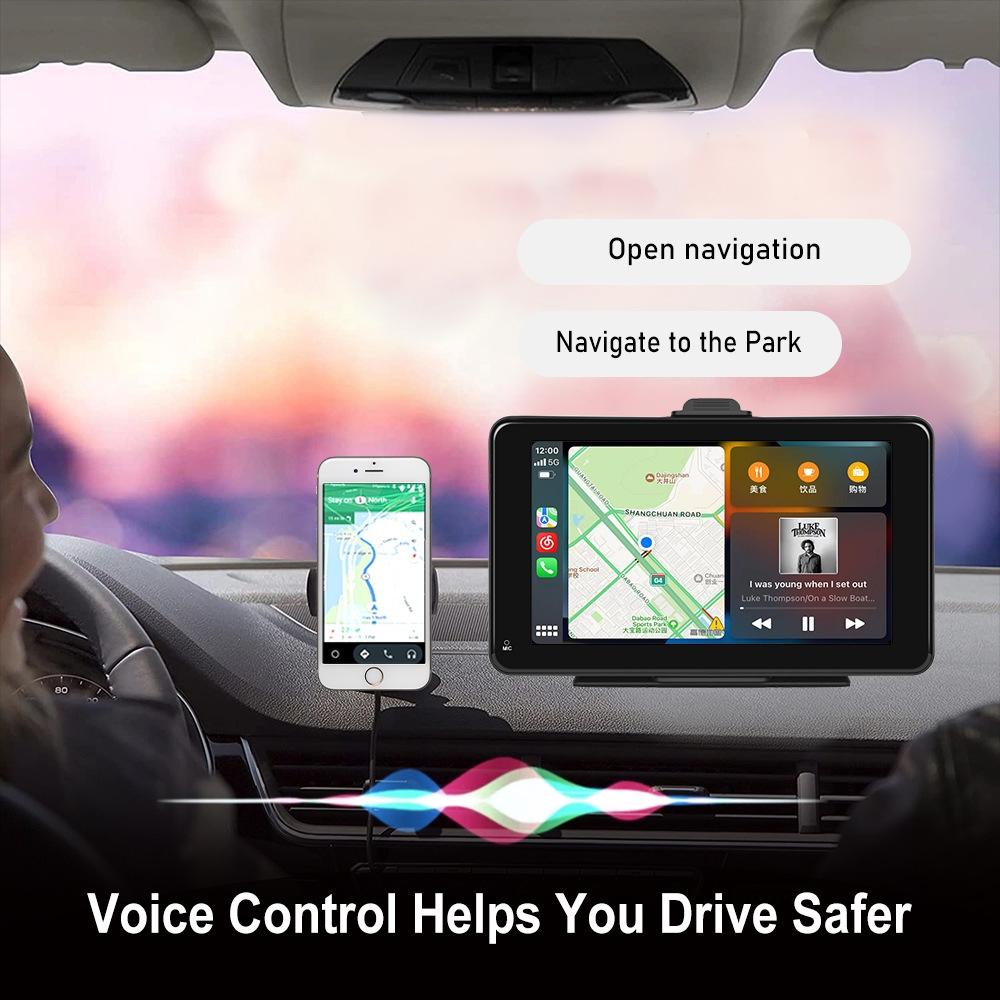 7 Inch Hd Smart Screen Carplay Android Auto 16G Memory Card