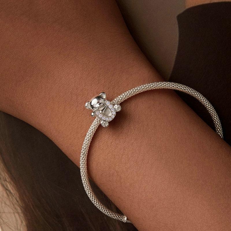 925 Sterling Silver Valentine'S Day Bear Beads