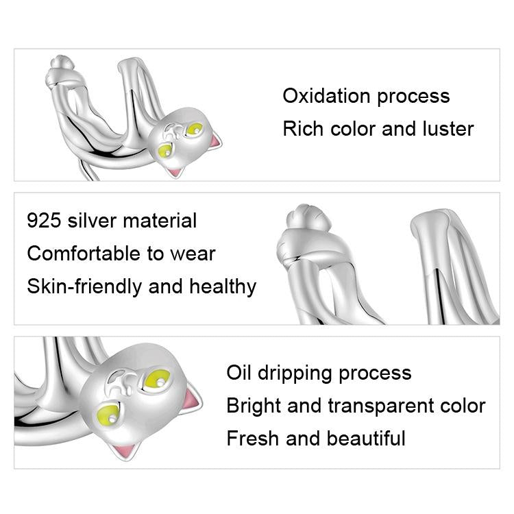 Black Electroplated Cat Bead Diy Kit