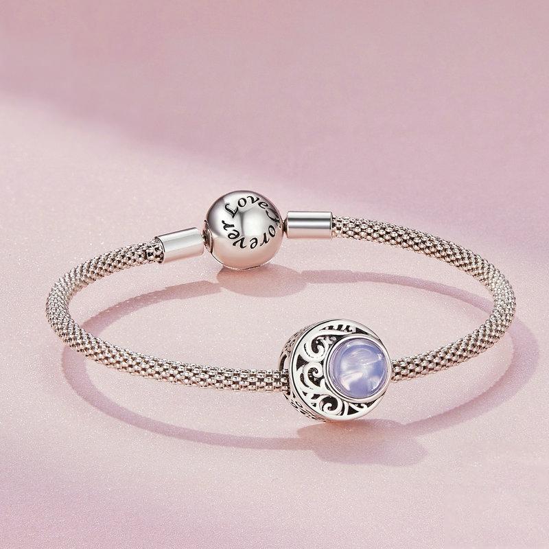 925 Sterling Silver Opal Moonlight Beaded Bracelet