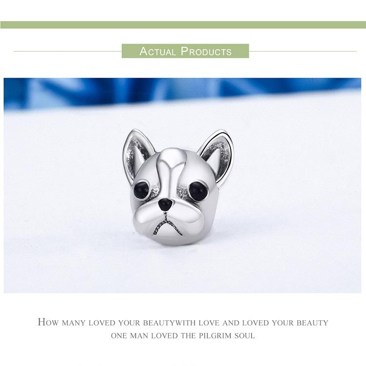 925 Sterling Silver Bulldog Bead Animal Series