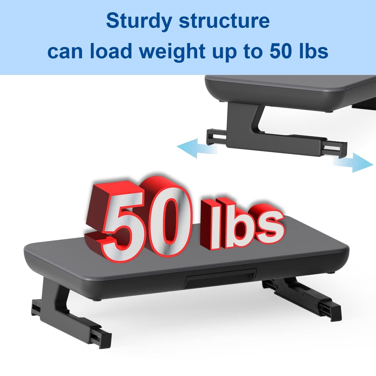 Adjustable Laptop Stand with Storage Drawer - Height Riser - Upgrade