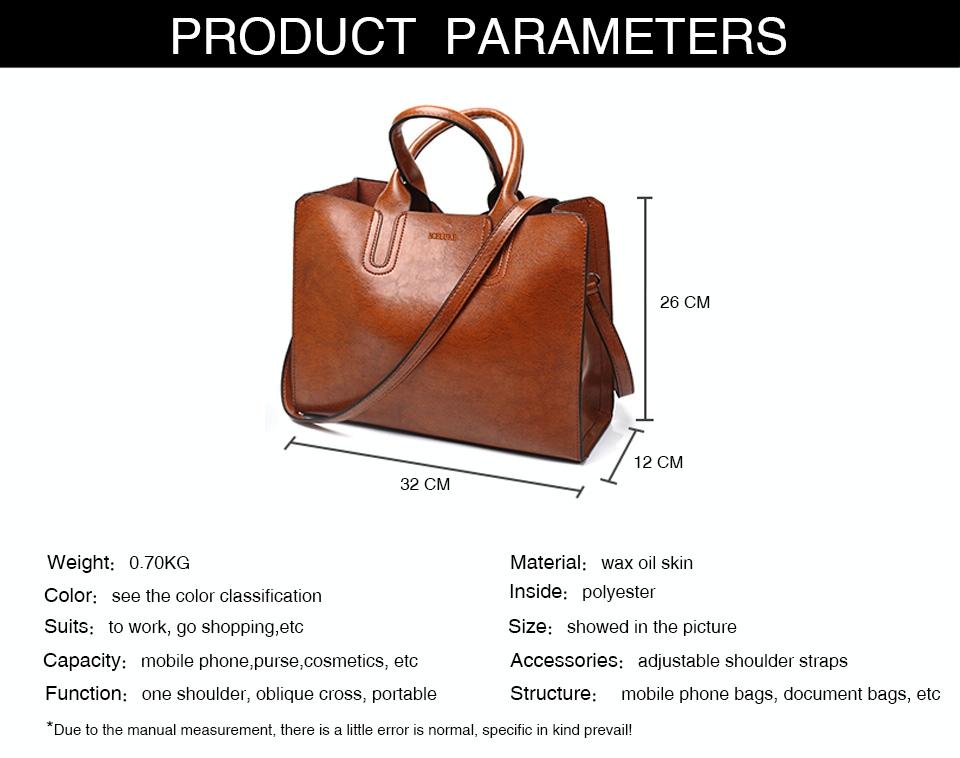 Leather Women Tote Bag for Casual Shoulder Carry