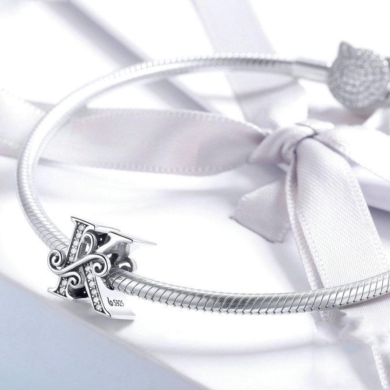 Diy Bracelet Beaded Accessories 26 Letters Zircon Beads Style - V